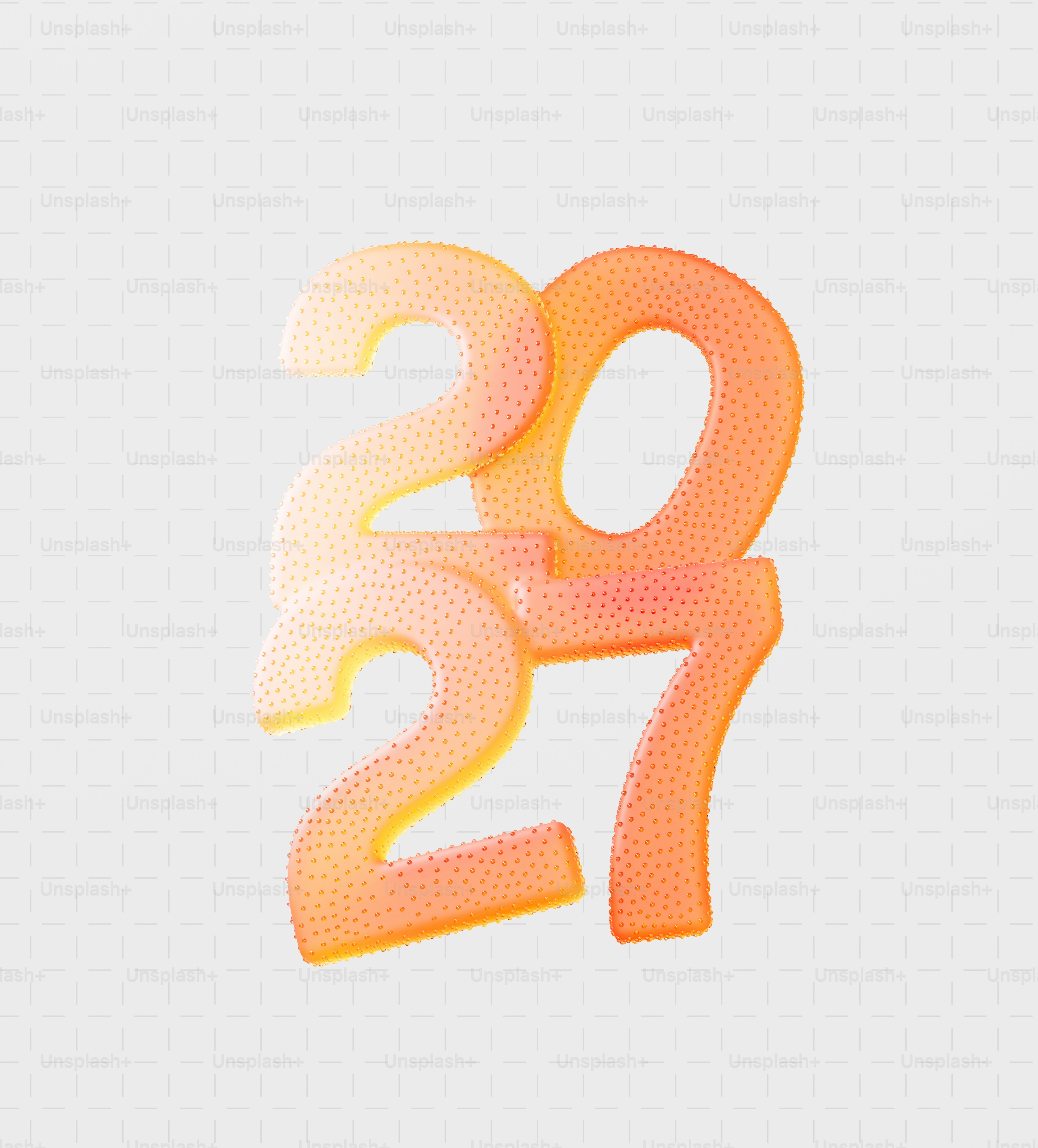 The number 2027 in a textured orange and yellow gradient on a light background