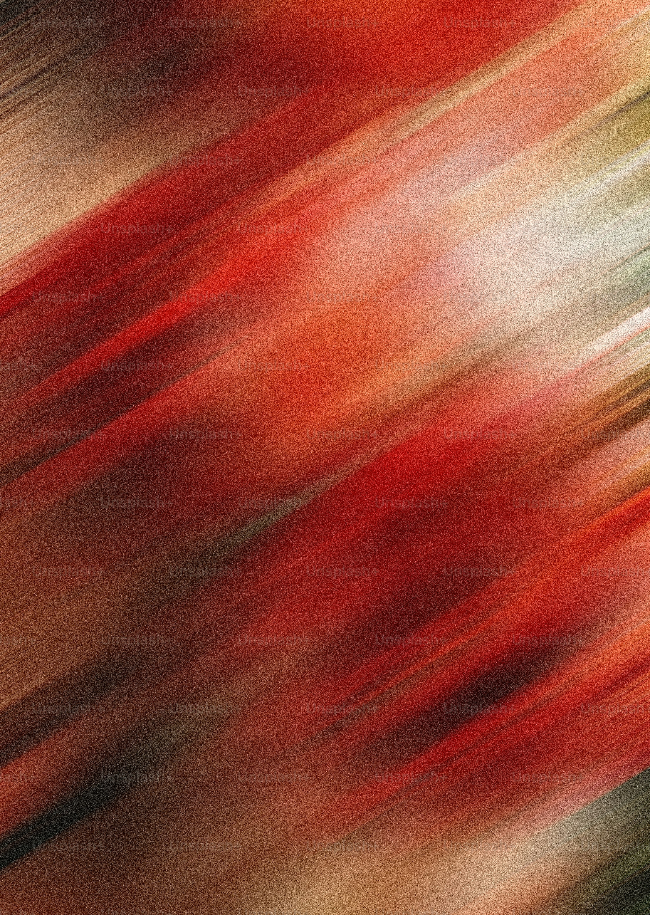 Abstract diagonal streaks of red, orange, and brown with a grainy texture