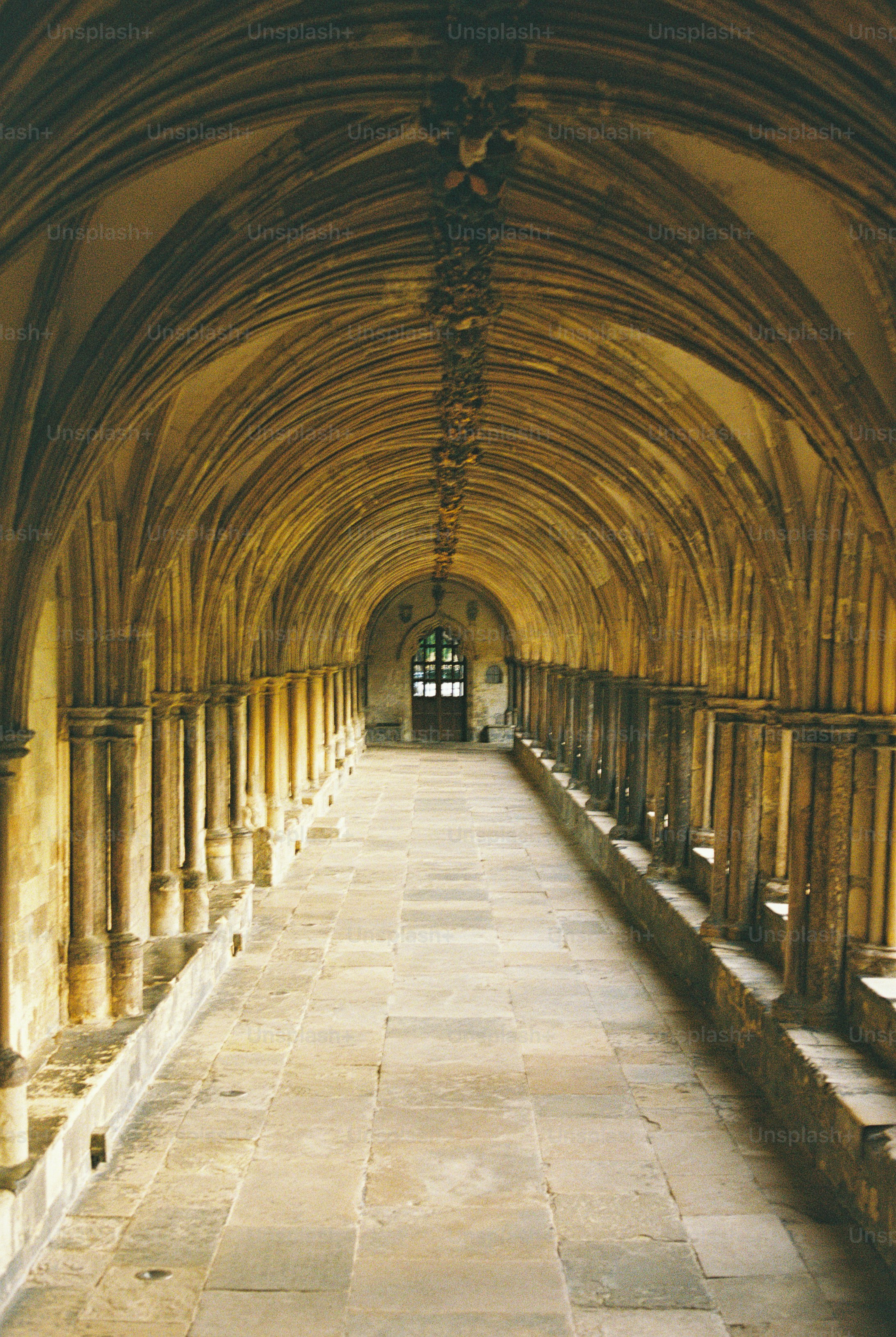 Stone cloister with vaulted ceiling - Photo on Unsplash+