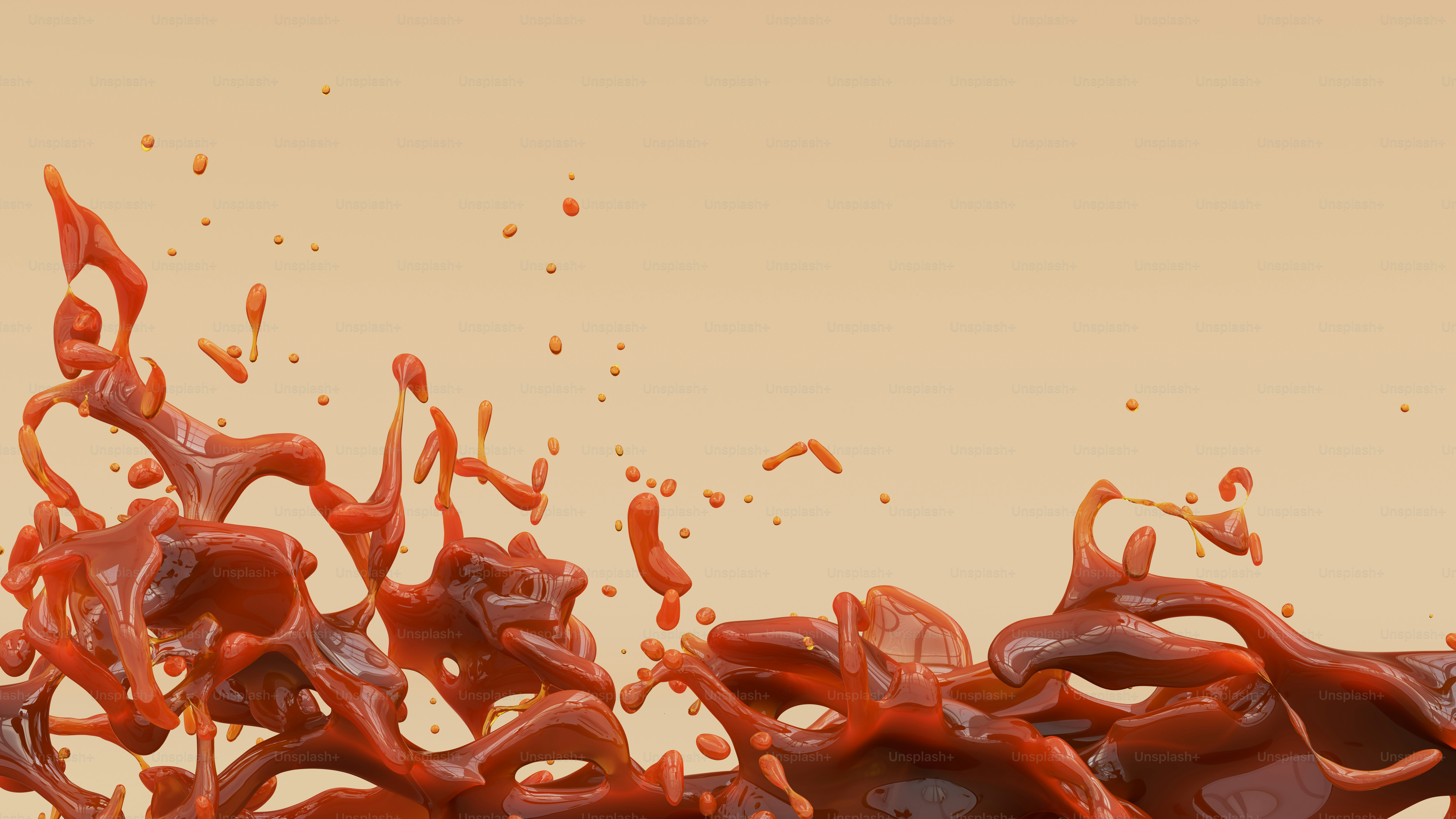 Red and orange liquid splash - Photo on Unsplash+