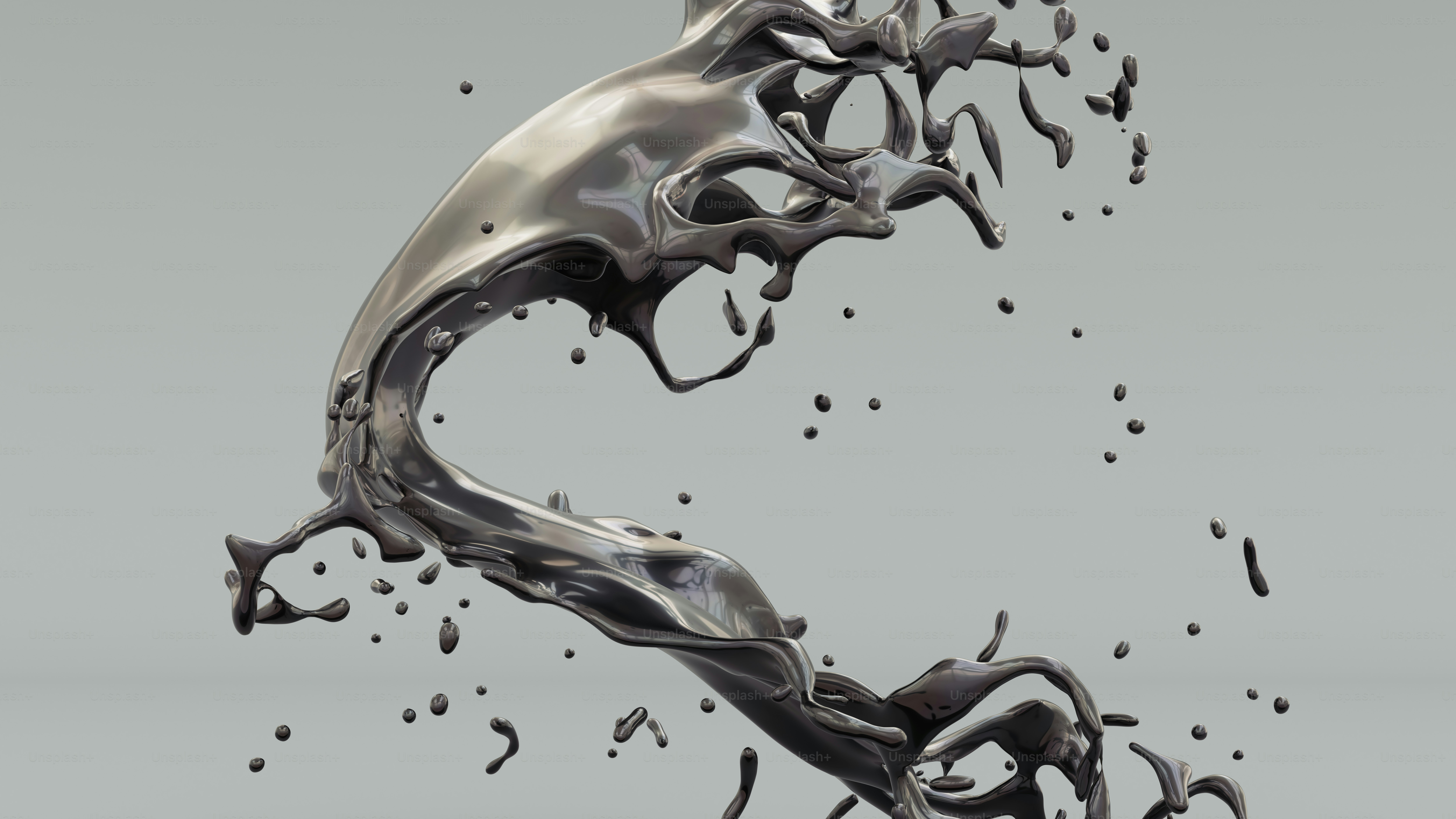 Dark metallic liquid splash - Photo on Unsplash+