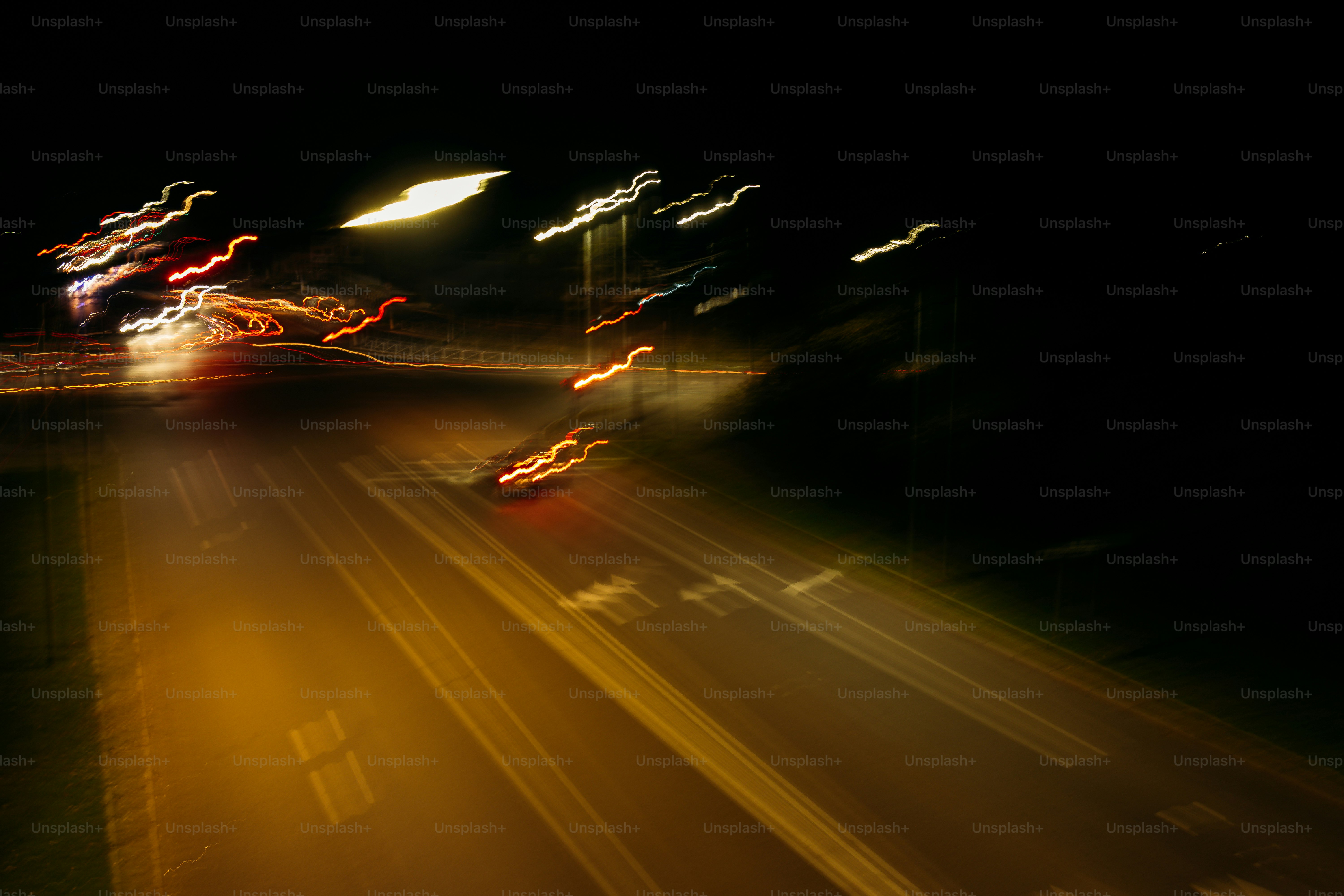 Long exposure light trails on road - Photo on Unsplash+