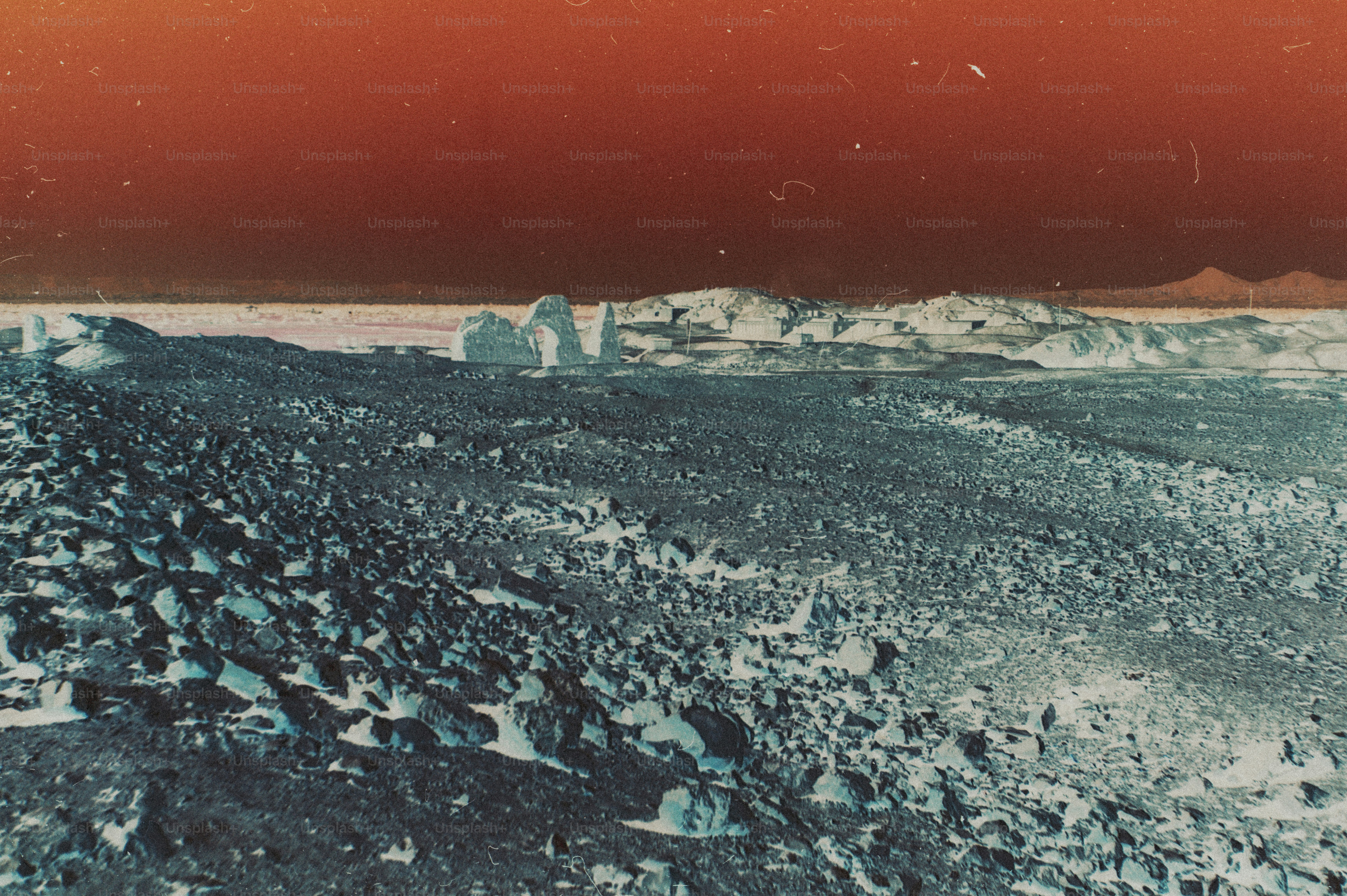 Inverted mountain landscape with dark sky - Photo on Unsplash+