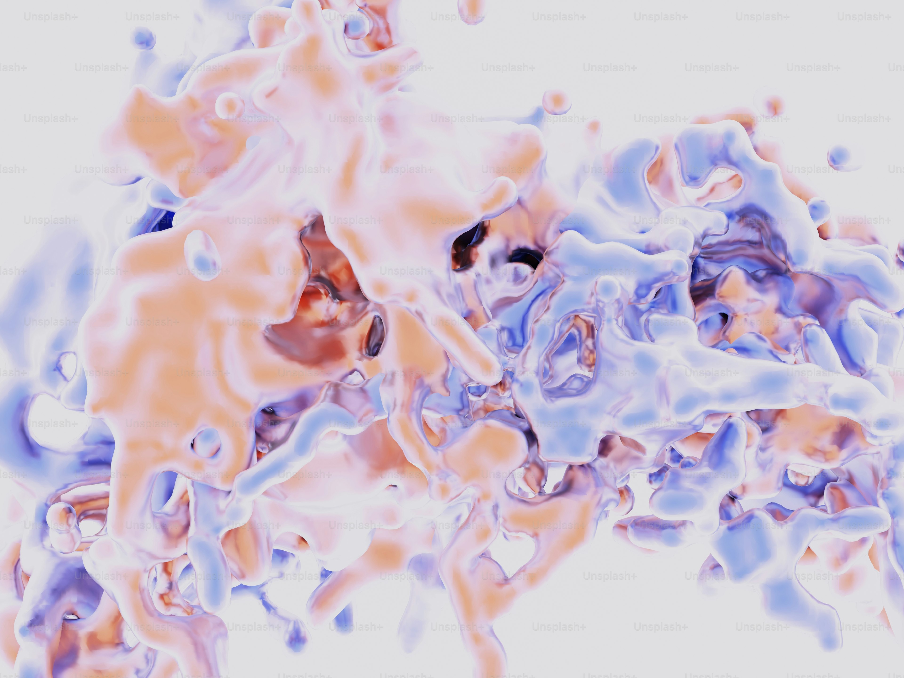 Abstract iridescent liquid forms - Photo on Unsplash+