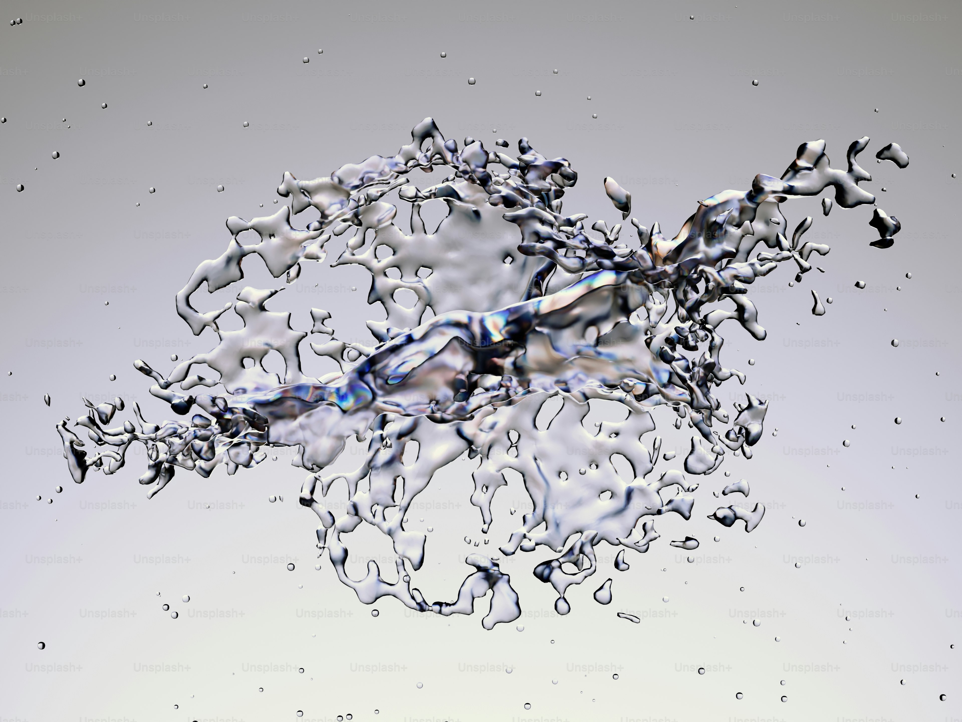 Liquid splash with metallic reflections - Photo on Unsplash+