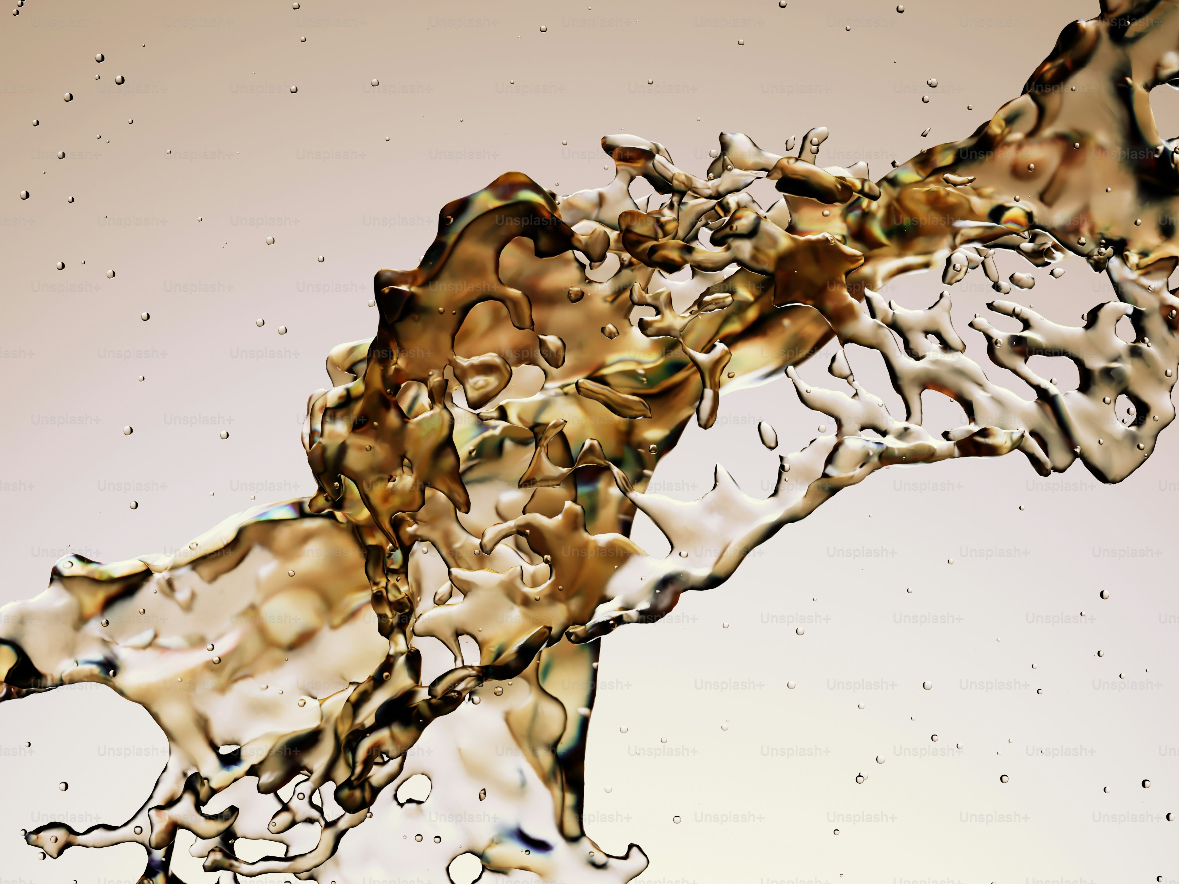 Liquid splash with metallic reflections - Photo on Unsplash+
