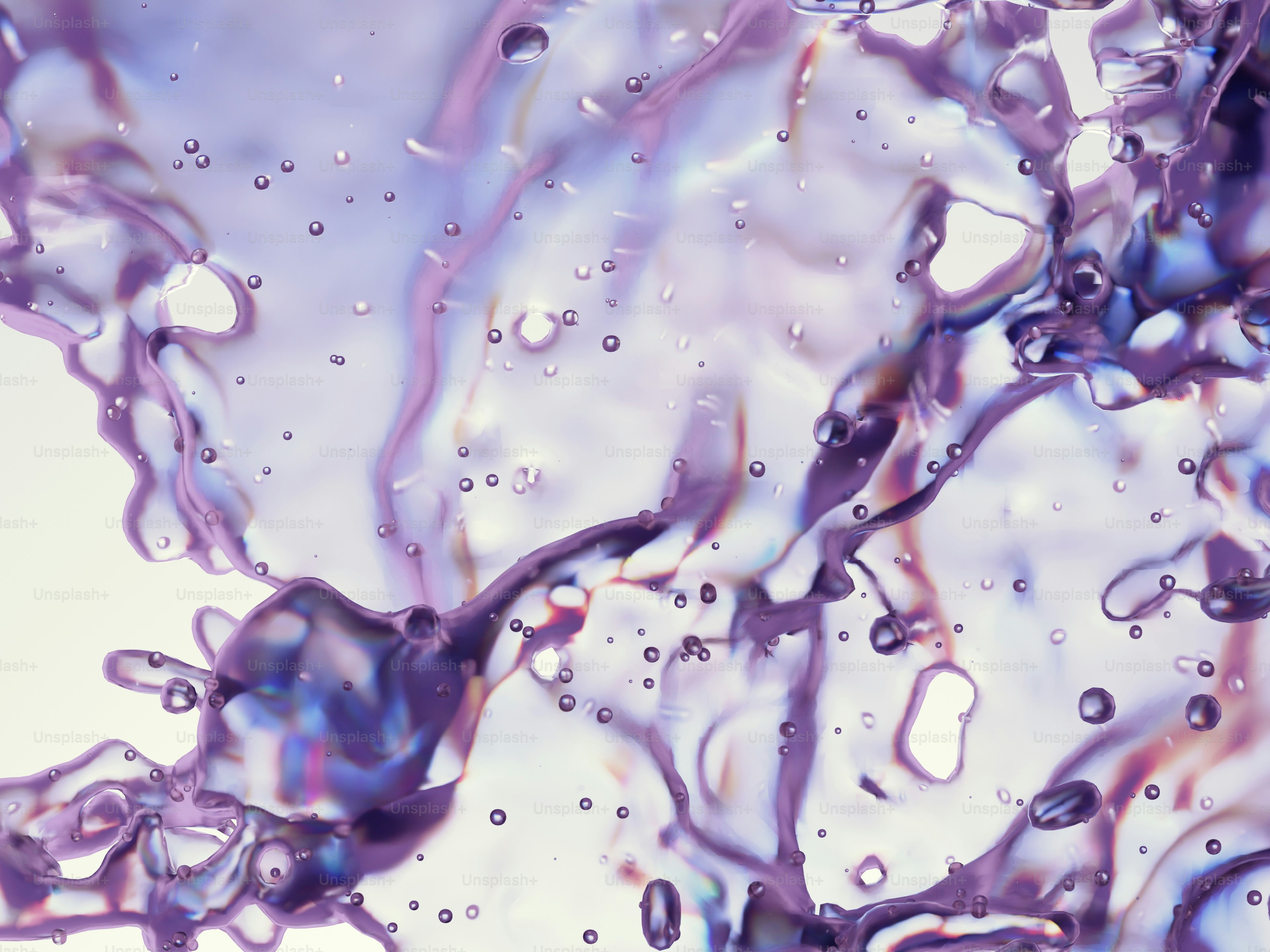 Purple liquid splash with droplets - Photo on Unsplash+