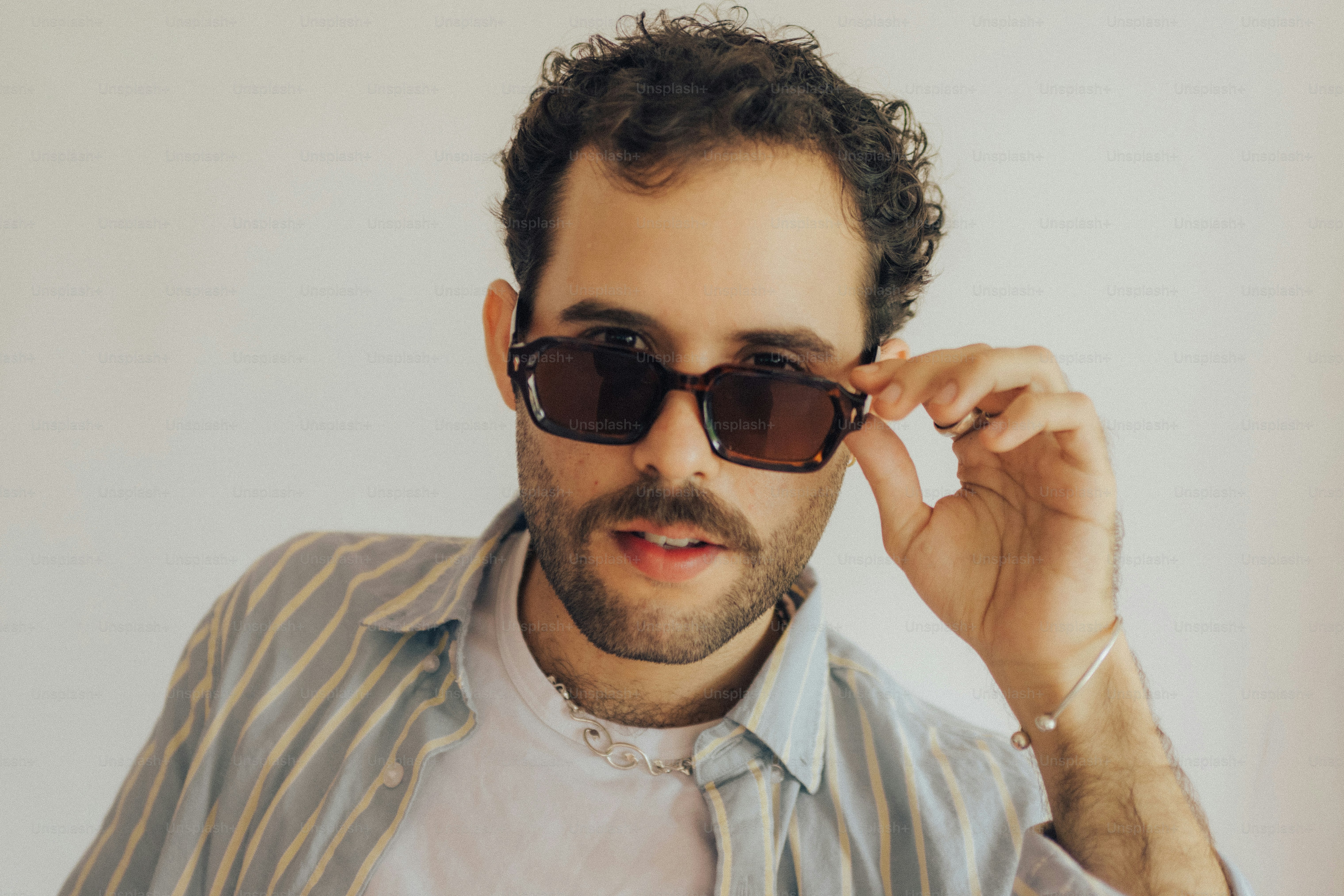 Man with mustache wearing sunglasses - Photo on Unsplash+