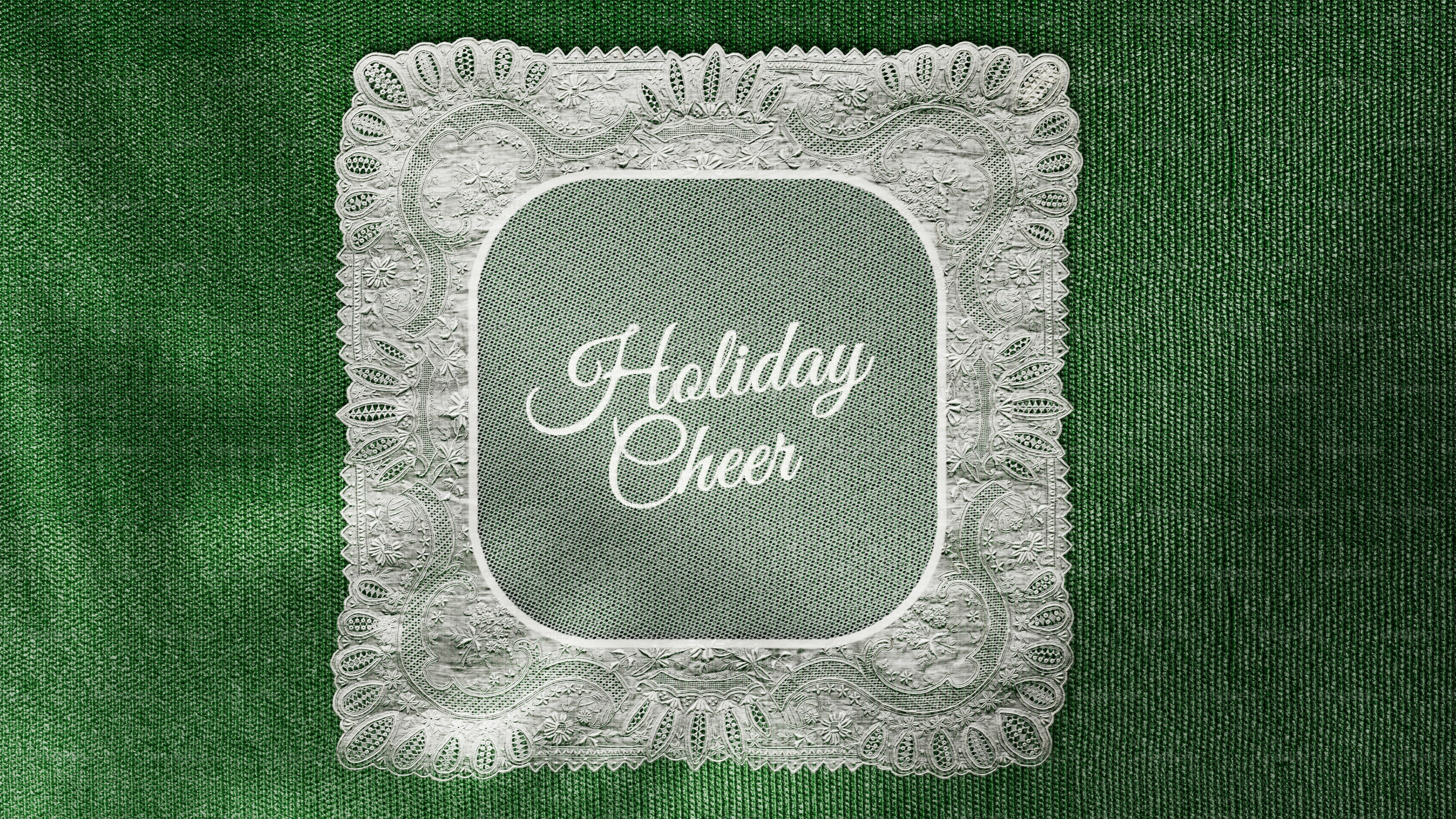 White lace doily on red background - Photo on Unsplash+