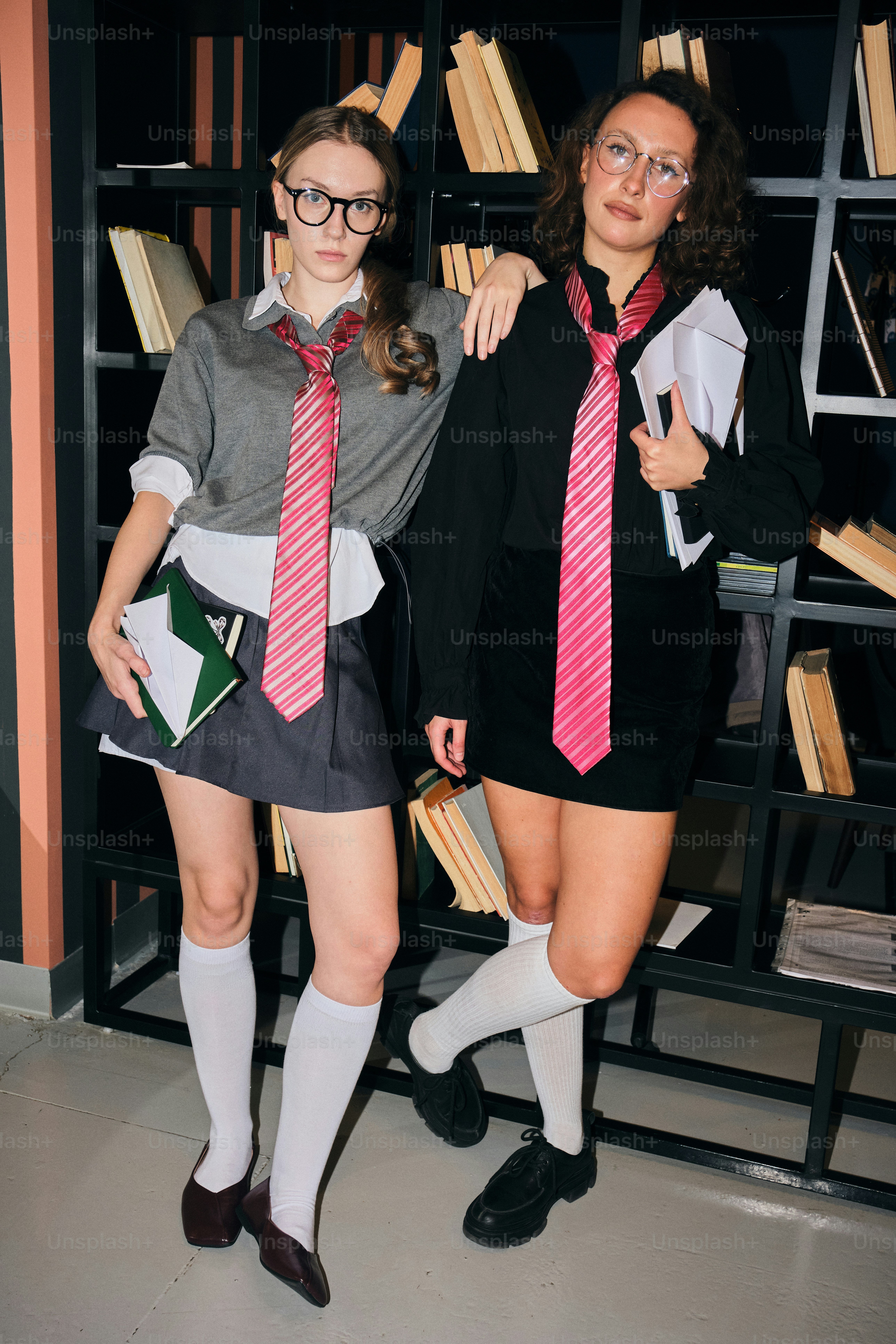 Two adults in school uniforms - Photo on Unsplash+