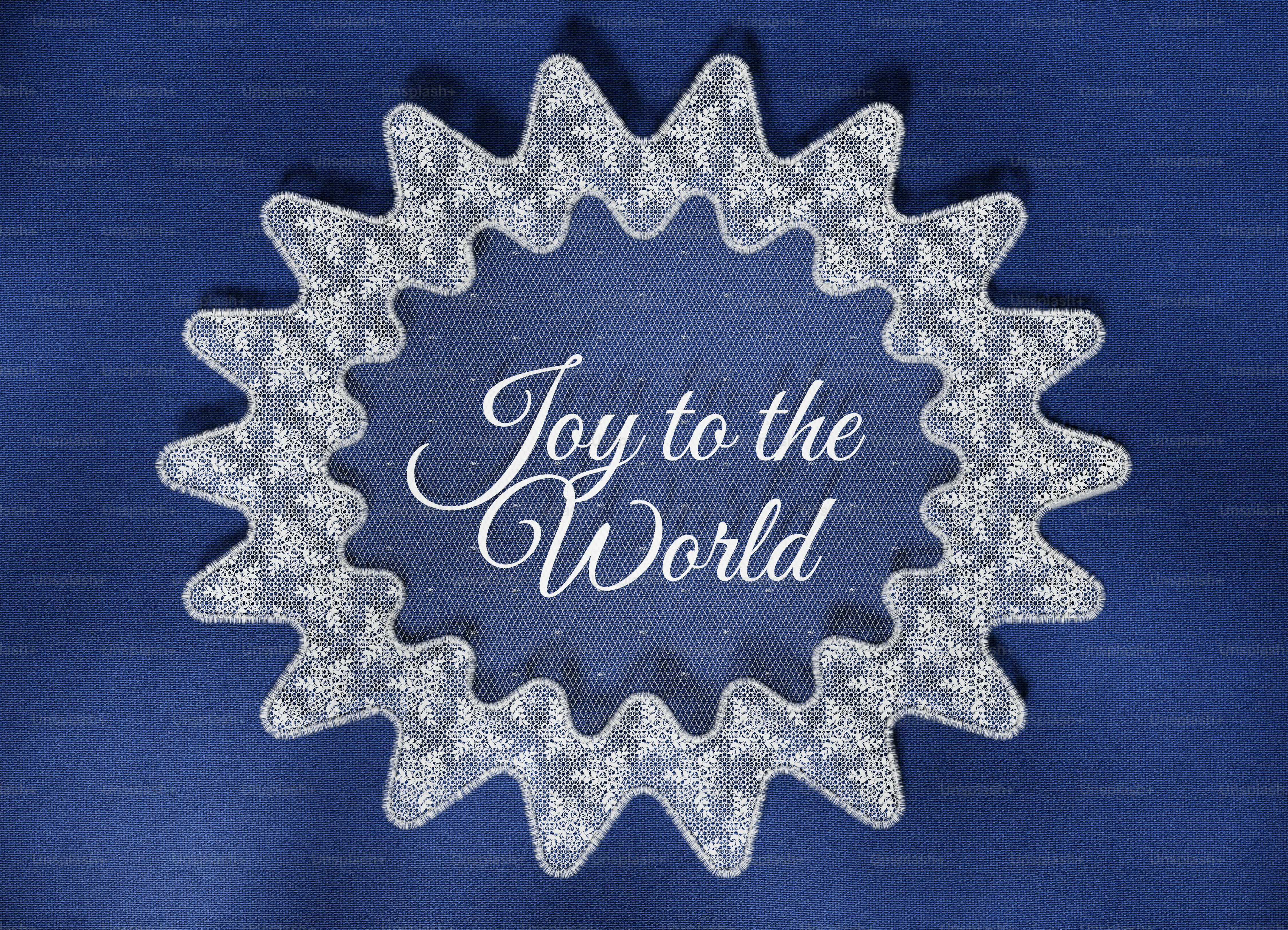 Lace star frame with holiday text - Photo on Unsplash+