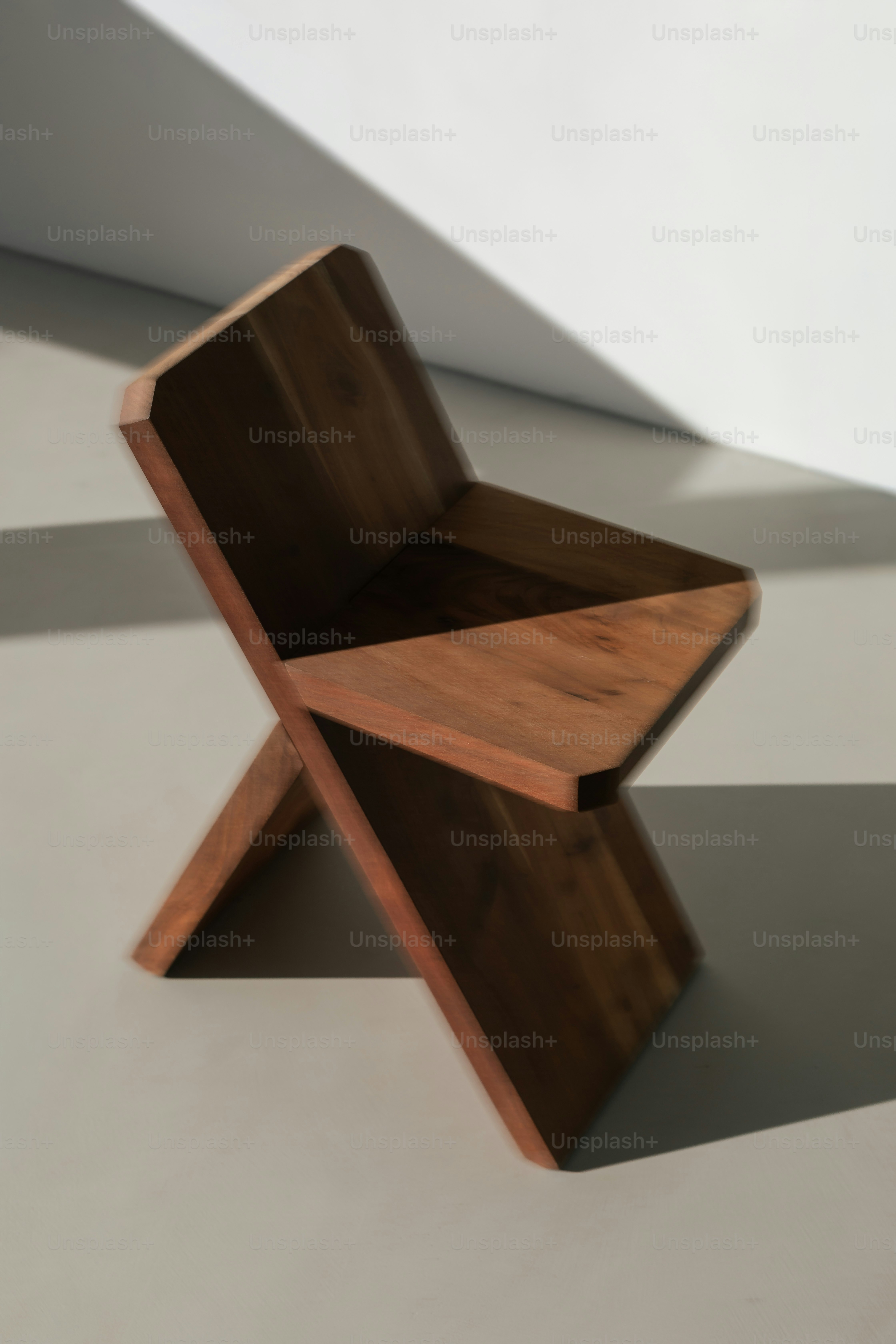 Wooden stool with flowing curtain - Photo on Unsplash+