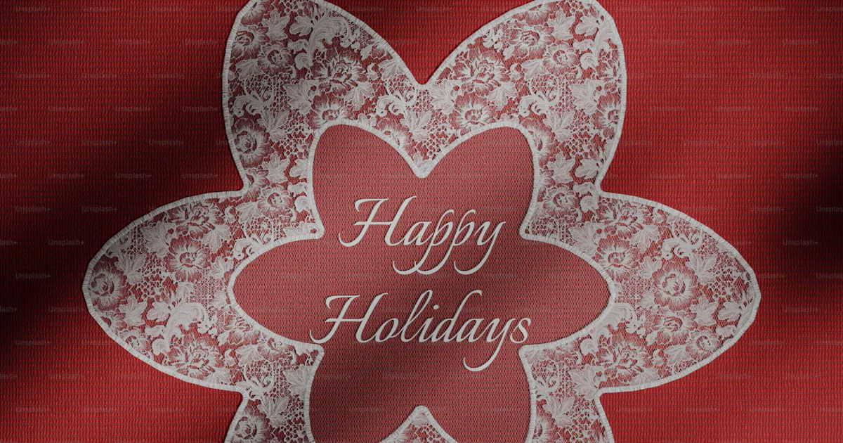 Card Text Flower Flower lace doily with holiday text - Photo on Unsplash+