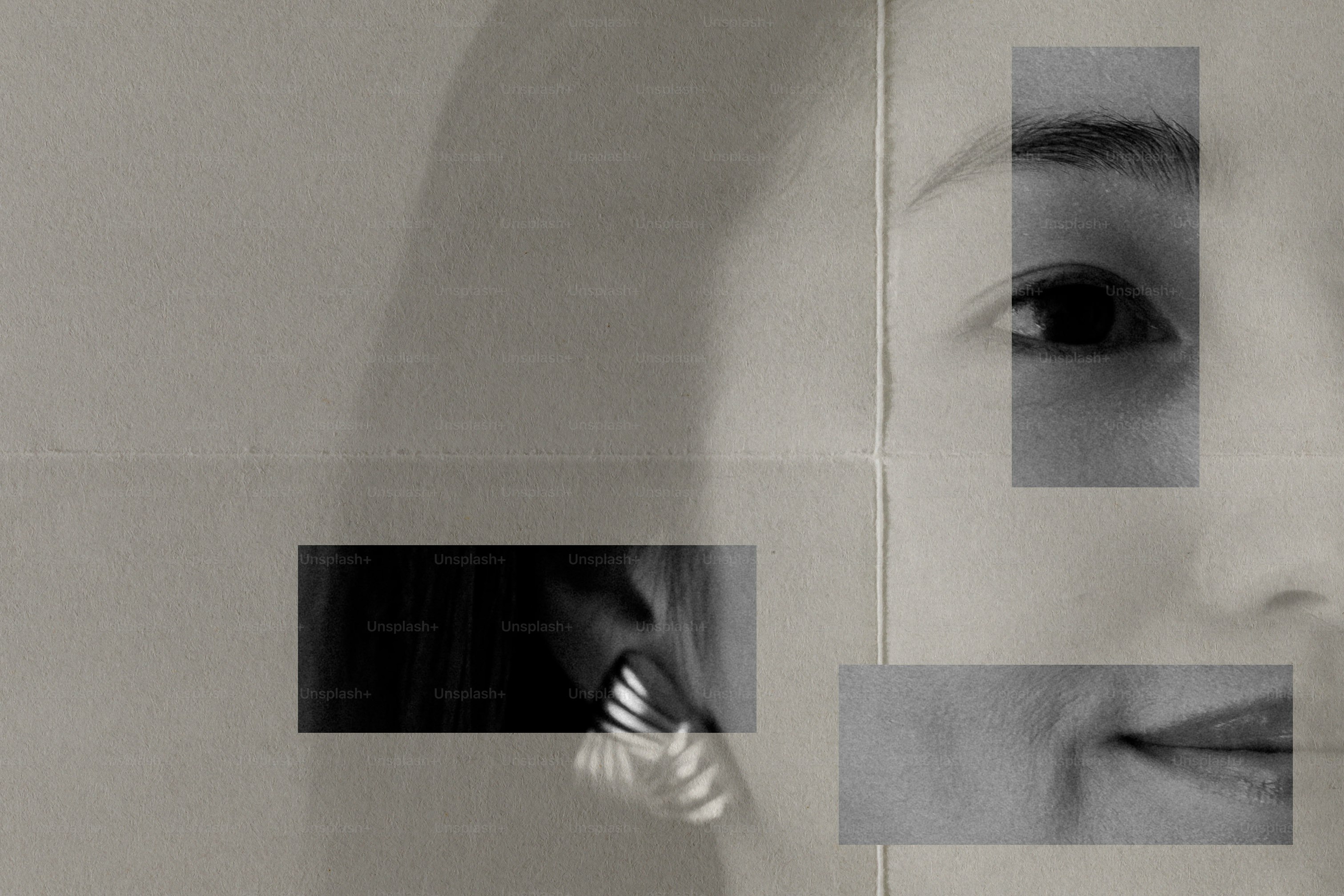 Black and white face collage - Photo on Unsplash+
