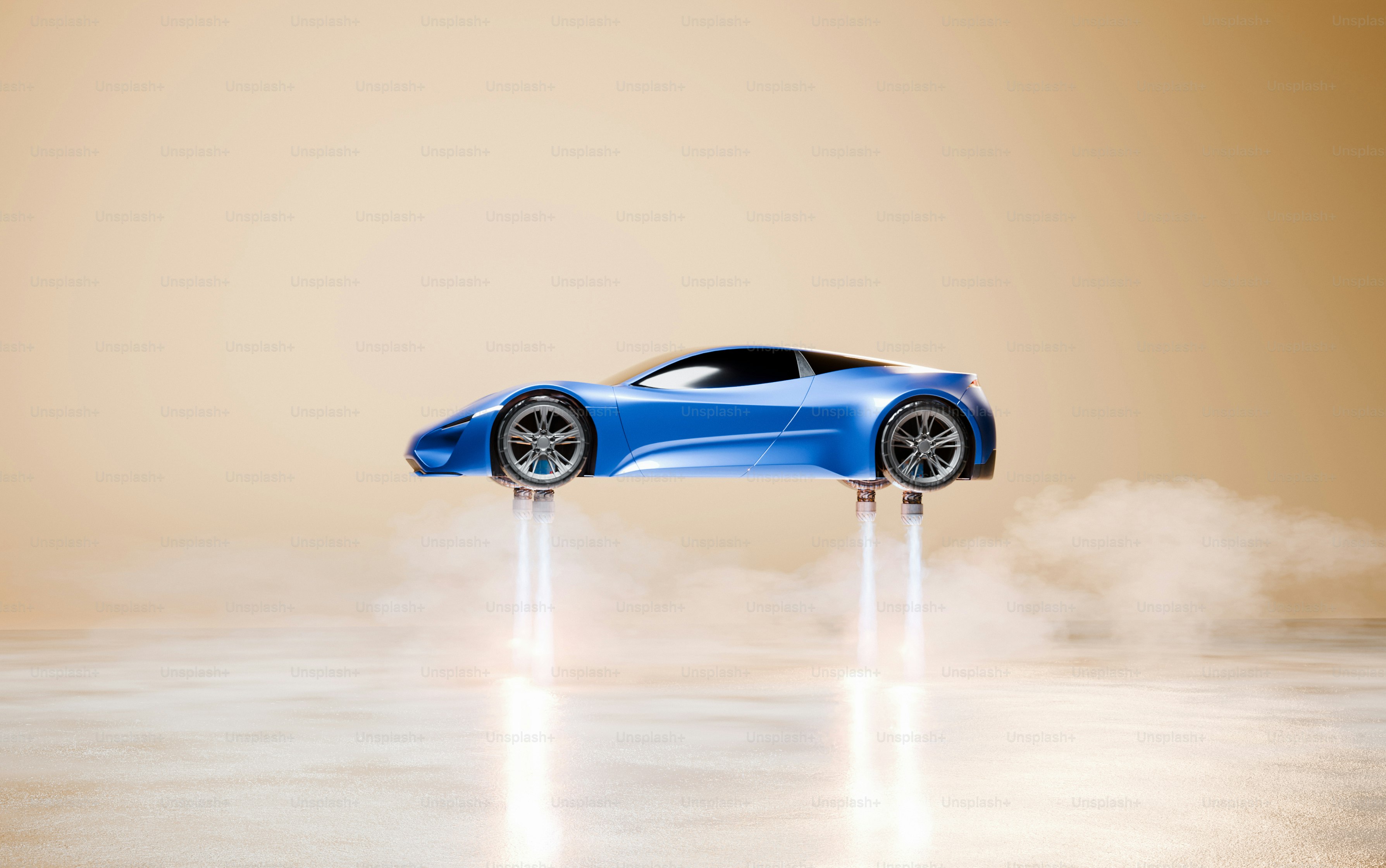 Black sports car speeding on road - Photo on Unsplash+