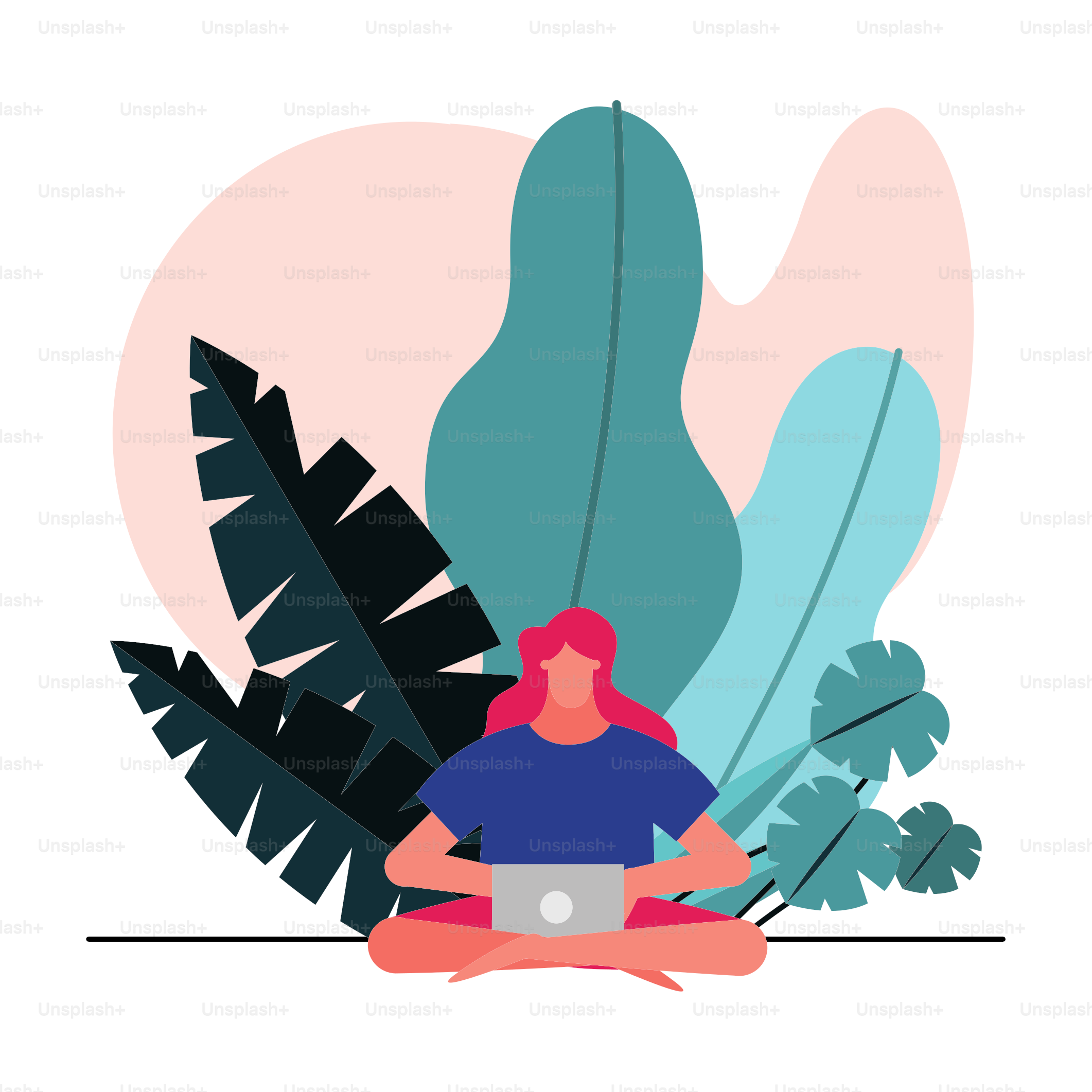 young woman practicing activities character vector illustration design