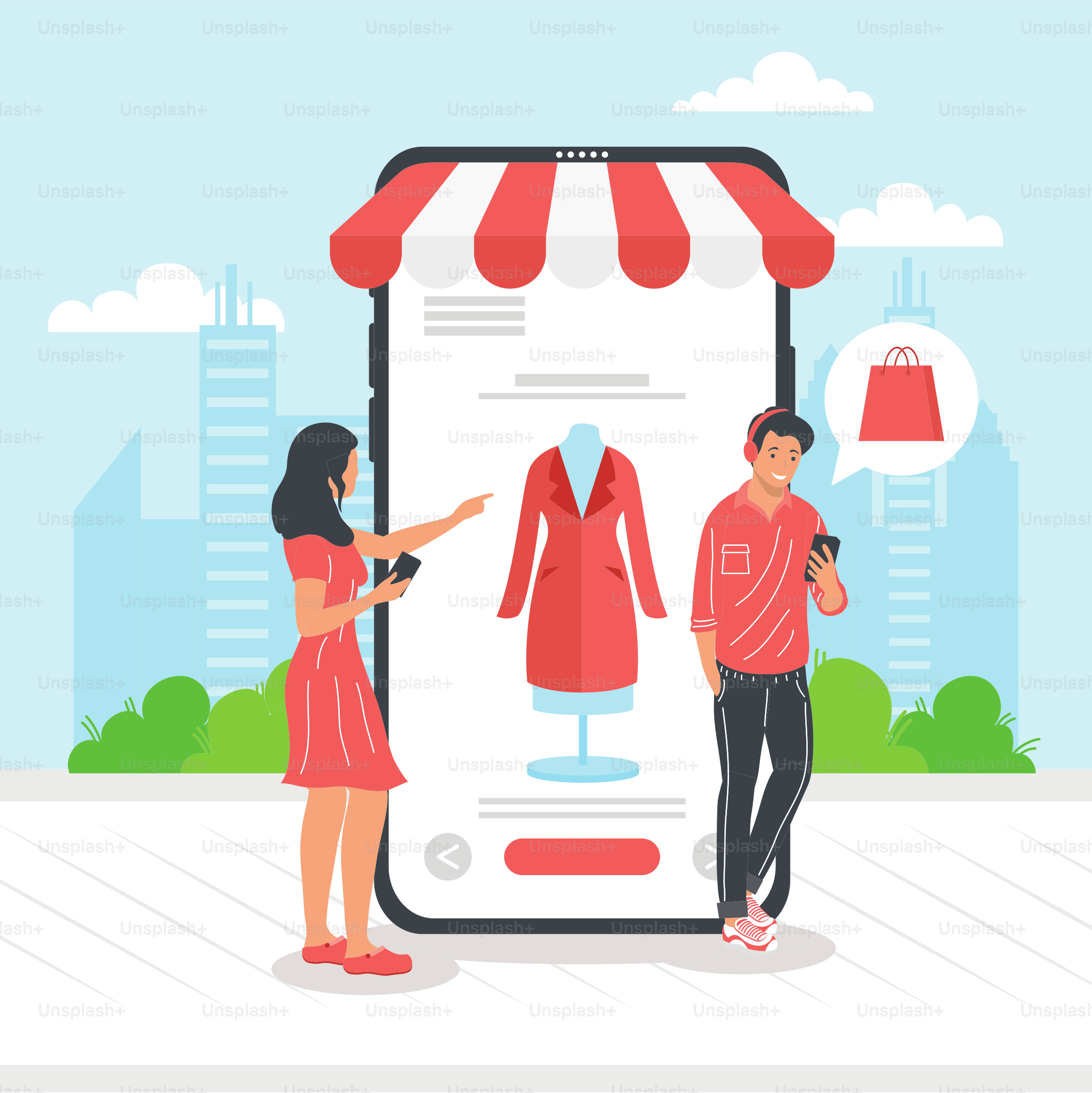 Associé aux smartphones : technologie e-commerce