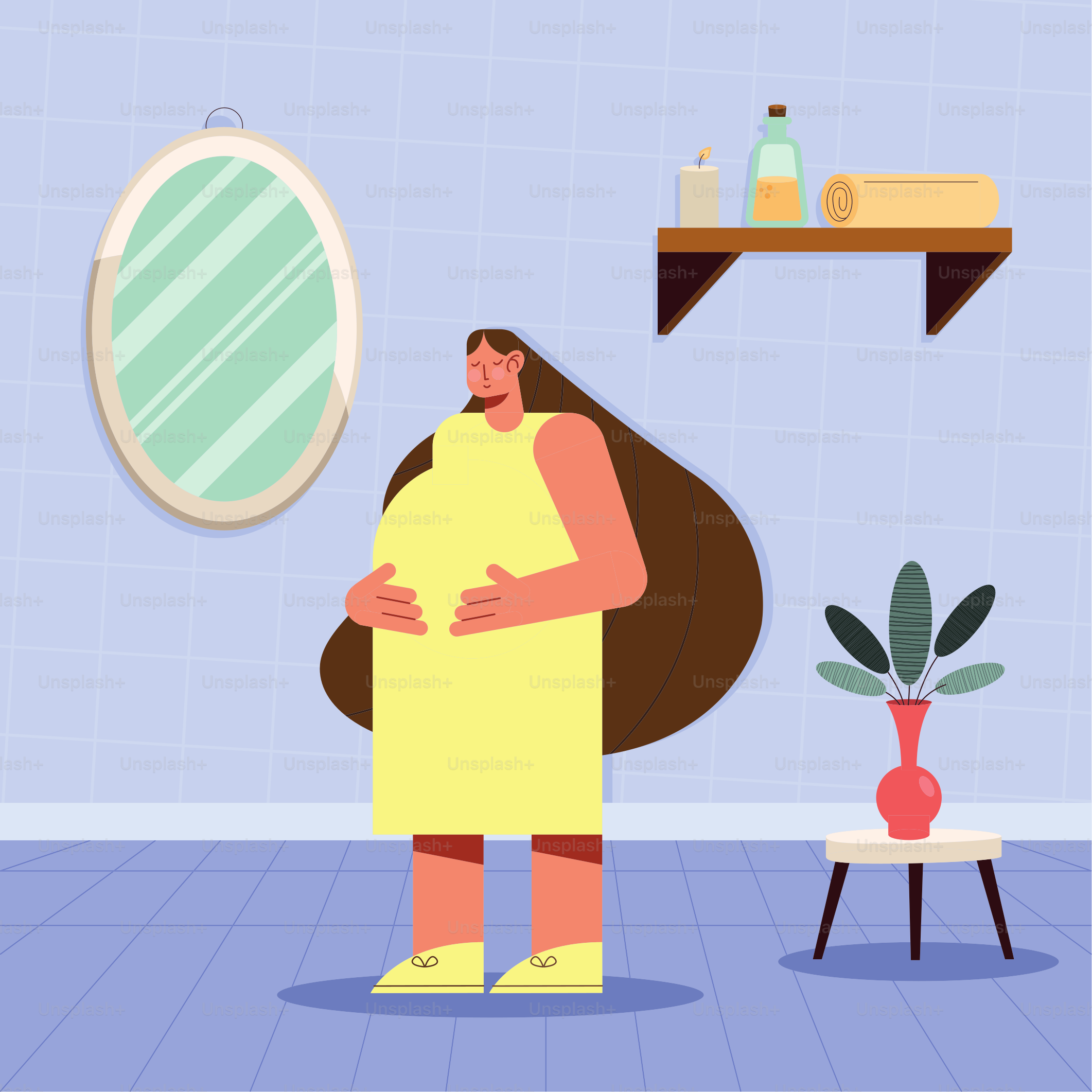 pregnancy woman in the house character