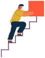 A person climbing up a set of stairs vector – Illustration Image on Unsplash, image size:3000x3900
