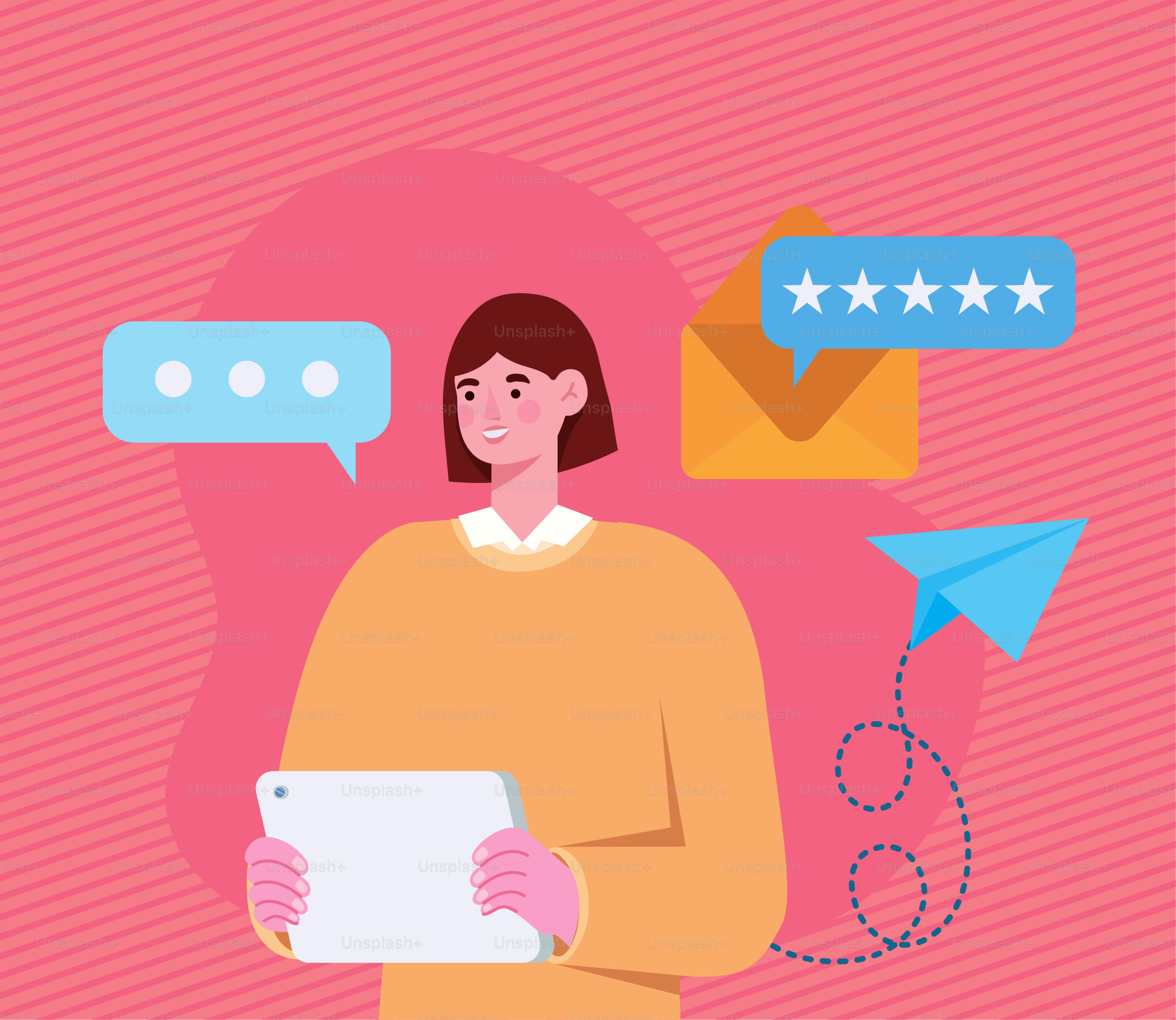 Frau, die in der Tafel arbeitet