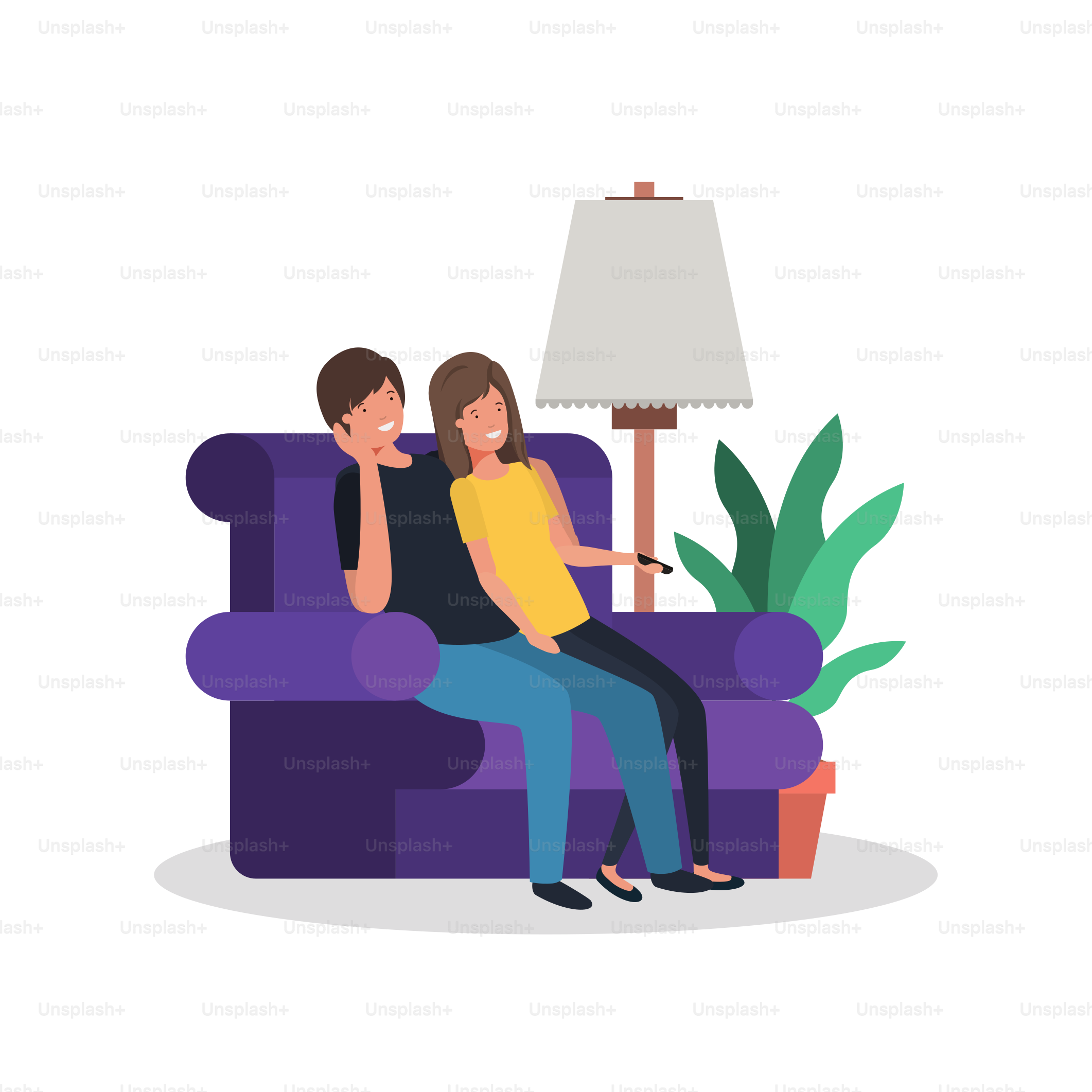 Couple of woman and man design, Relationship love romance holiday and together theme Vector illustration