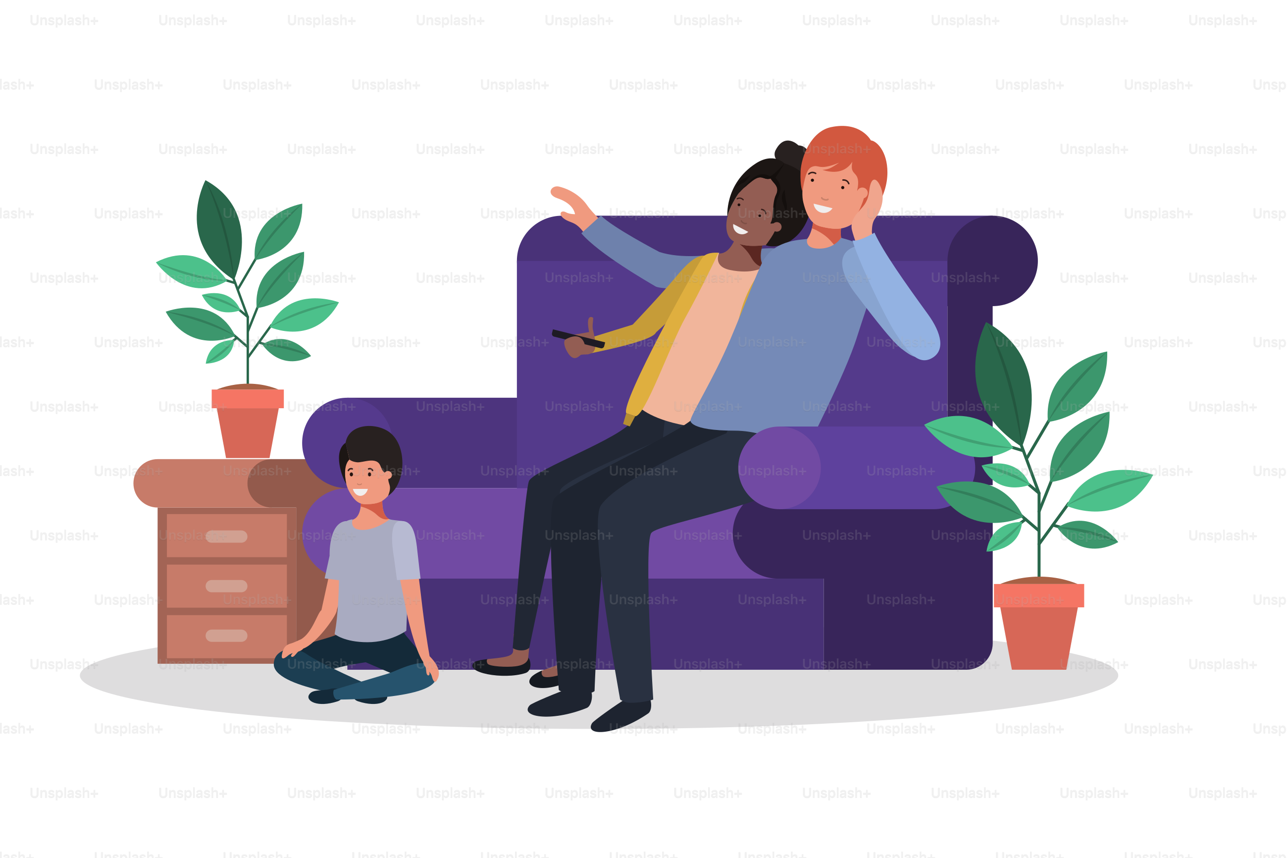 Father and mother with son design, Family relationship avatar lifestyle person and character theme Vector illustration