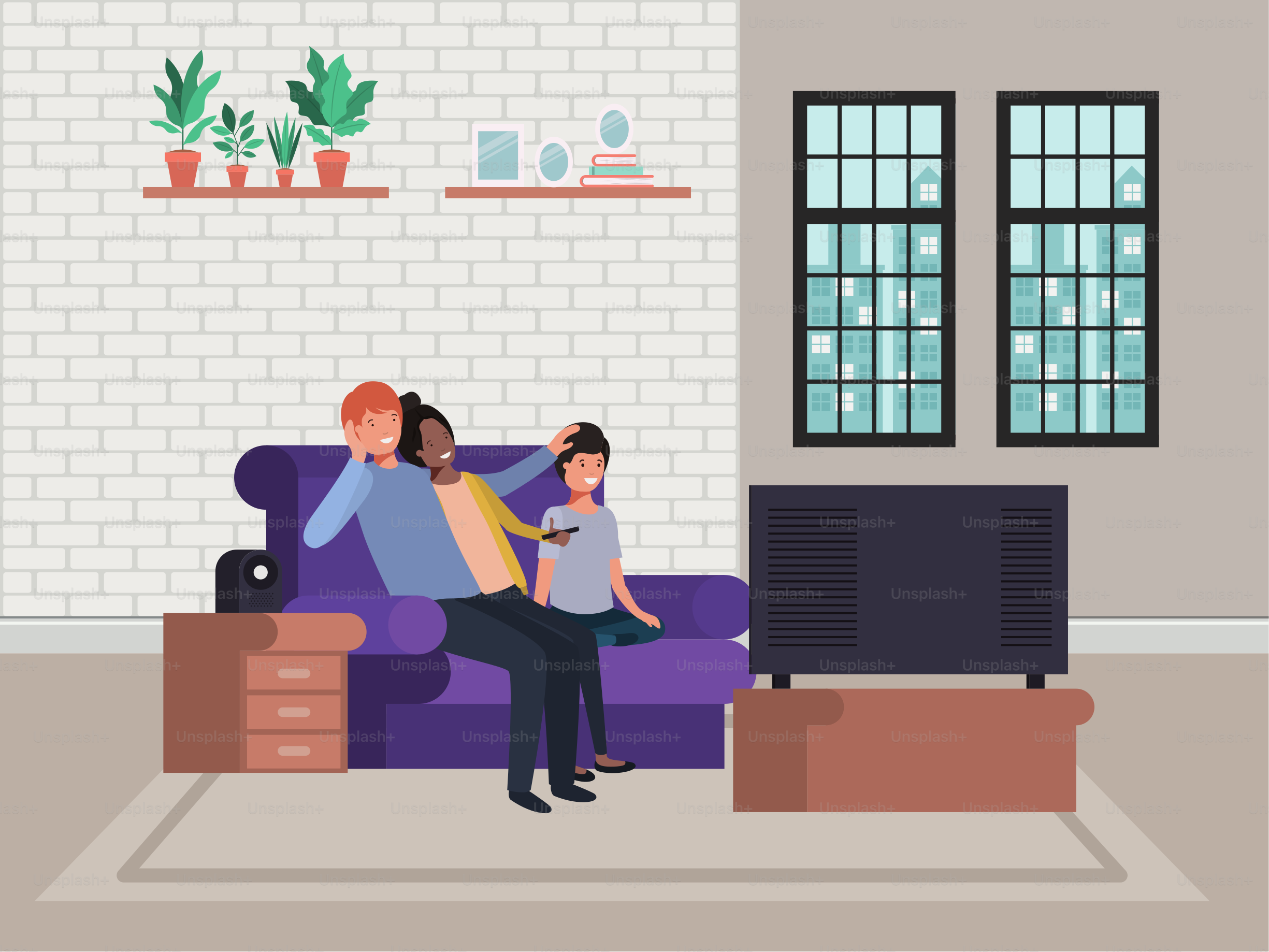 Vater und Mutter mit Sohn Design, Familienbeziehung Avatar Lifestyle Person und Charakterthema Vektorgrafik