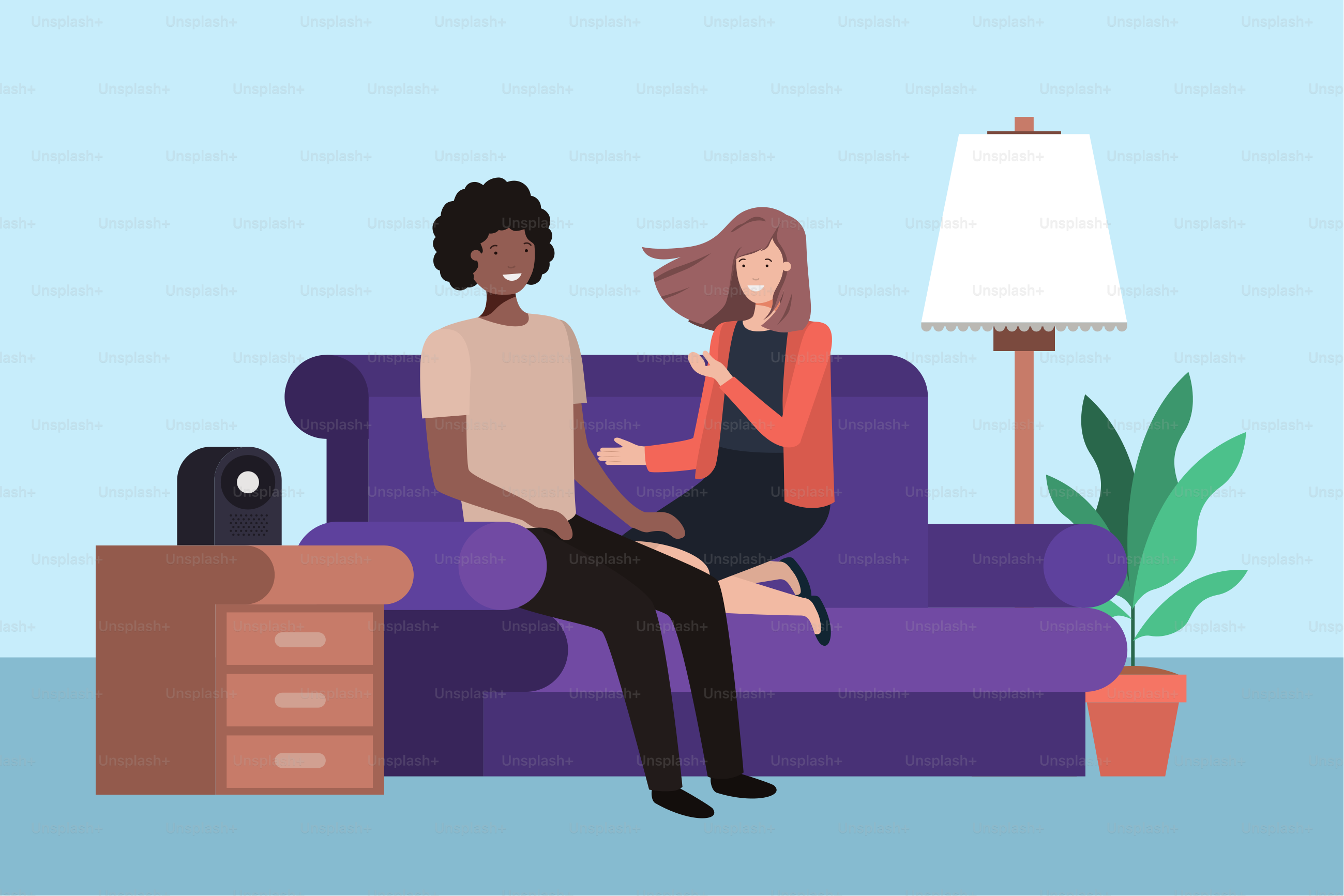 Couple of woman and man design, Relationship love romance holiday and together theme Vector illustration