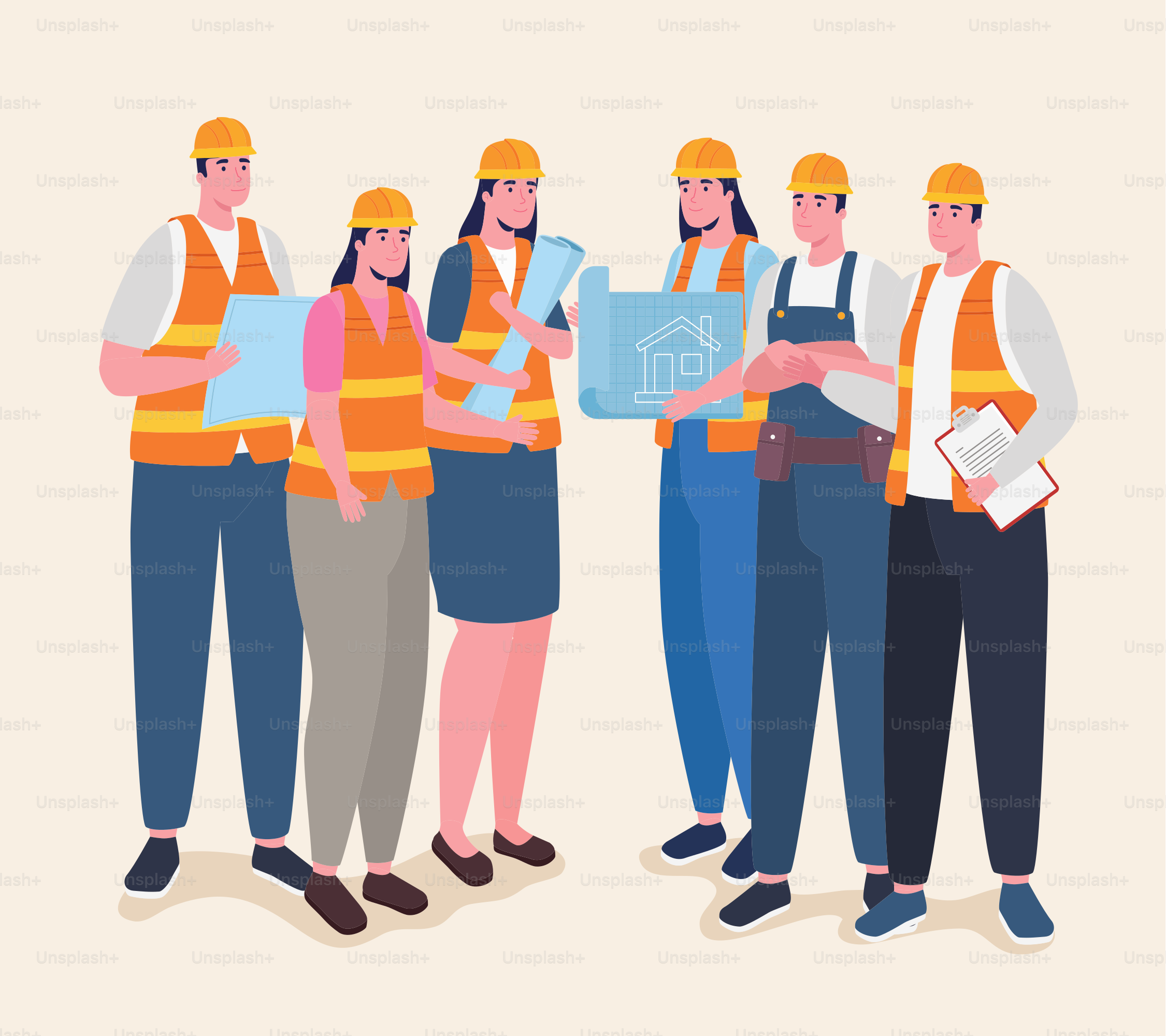 scene of team of engineers