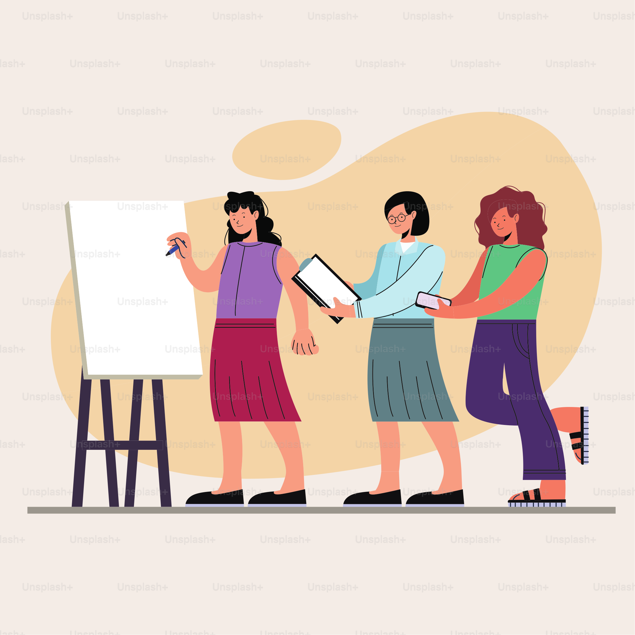 three innovative women characters group