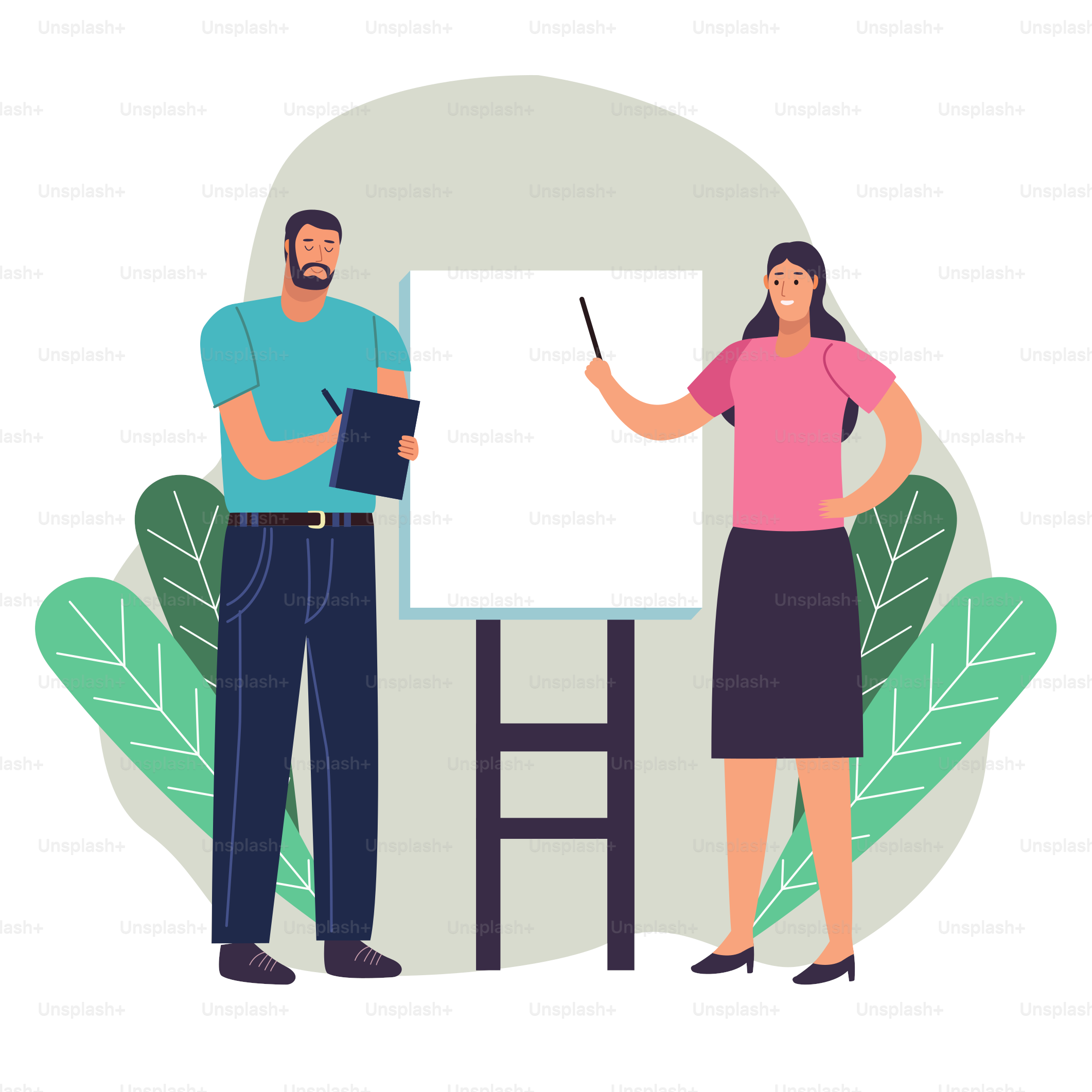 business couple training avatars characters