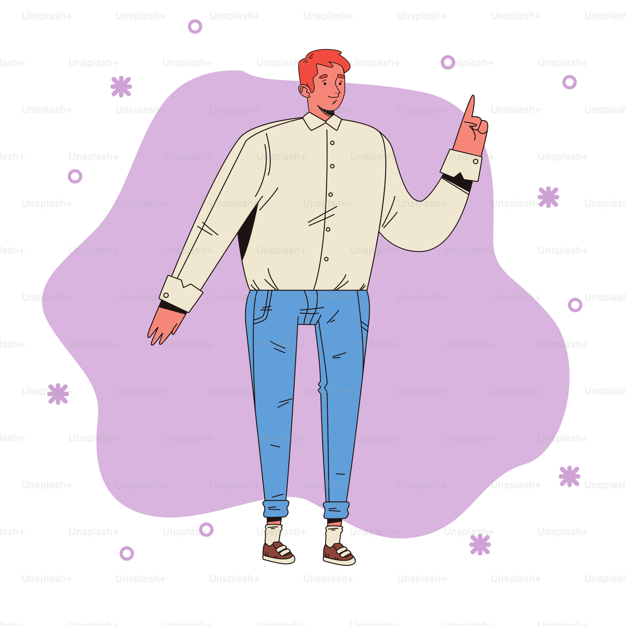 jeune homme homme avatar personnage vecteur illustration design