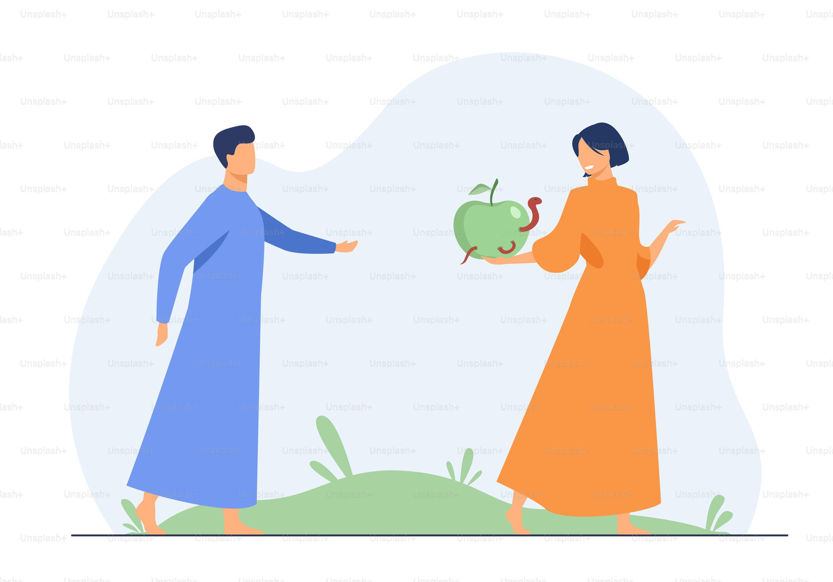 Mujer sonriente sosteniendo una gran manzana desparasitada. Ilustración vectorial plana de comida, jardín, cosecha. Concepto de frutas y nutrición para banner, diseño de sitios web o página web de destino