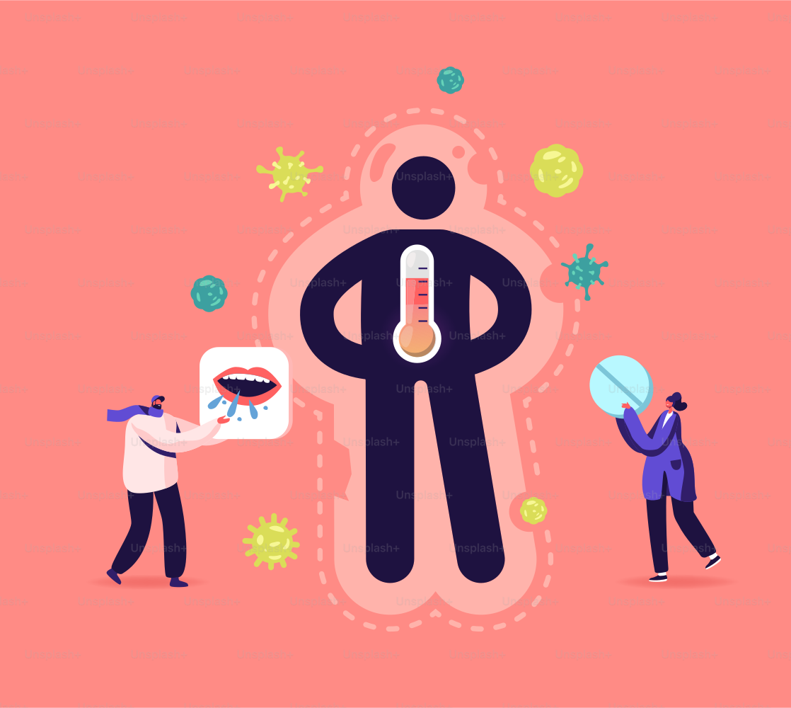 Characters Boost Immune System and Health with Drugs Fighting with Germs or Virus. Health Protection, Medical Prevention, Human Immunity Reflect Bacteria Attack. Cartoon People Vector Illustration