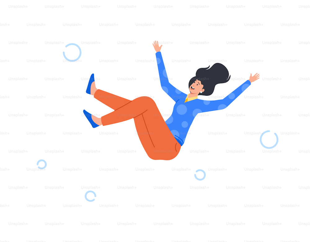 Happy Woman Toss Up with Colleagues in Air. Positive Female Character Celebrate Birthday, Victory Achievement, Joyful Team Congratulation, Celebrating Success. Cartoon People Vector Illustration