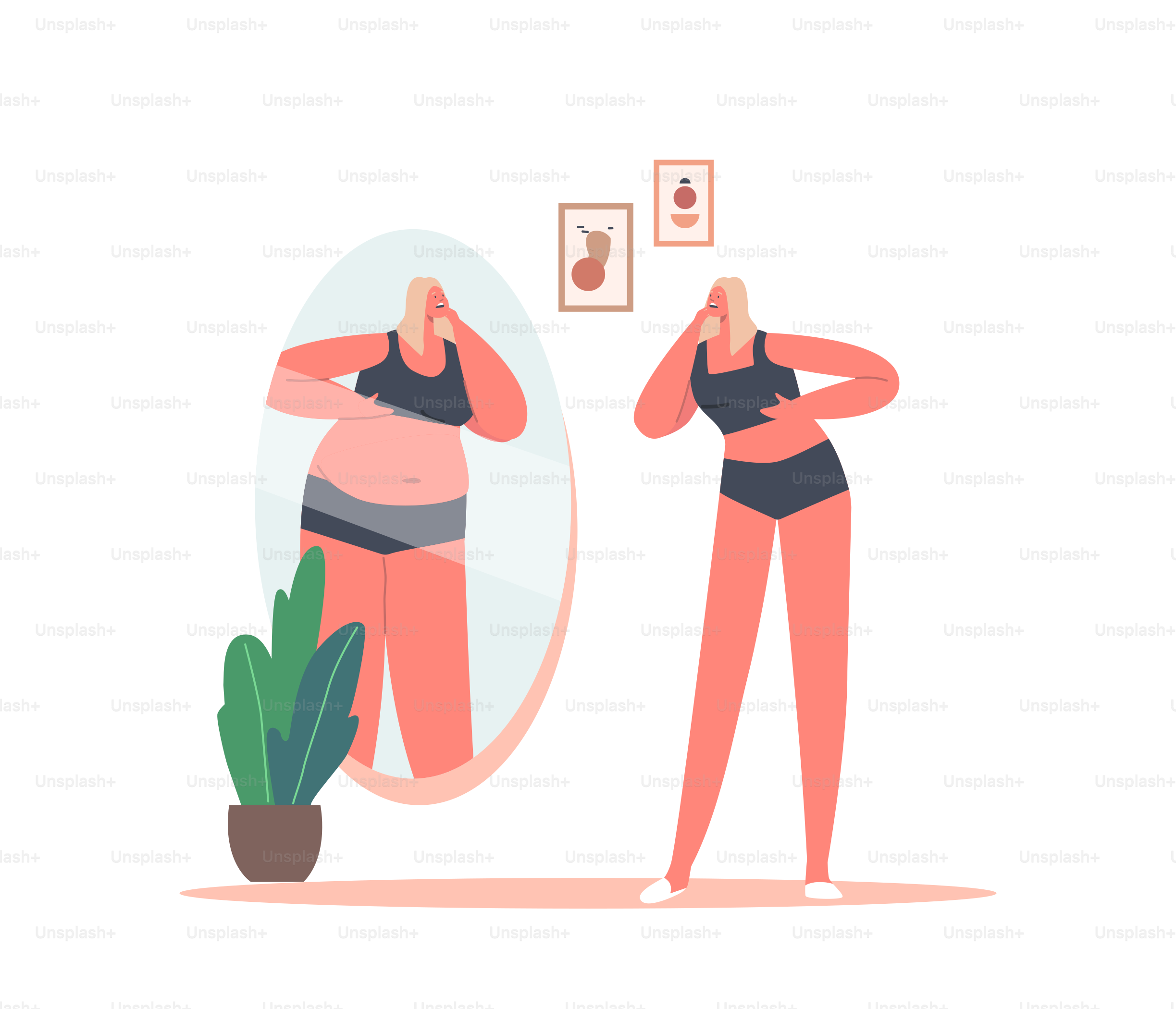 거식증과 외모 강박 이야기 | TikTok, image size:3000x2575