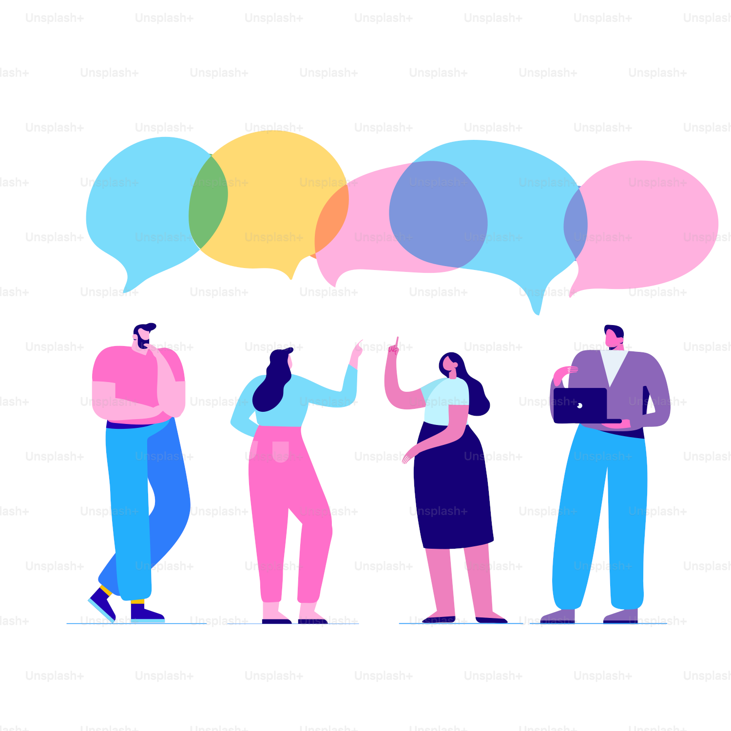 Business people flat vector