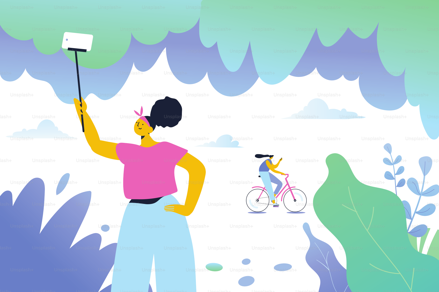 Flat cartoon character. Vector illustration in a flat design.