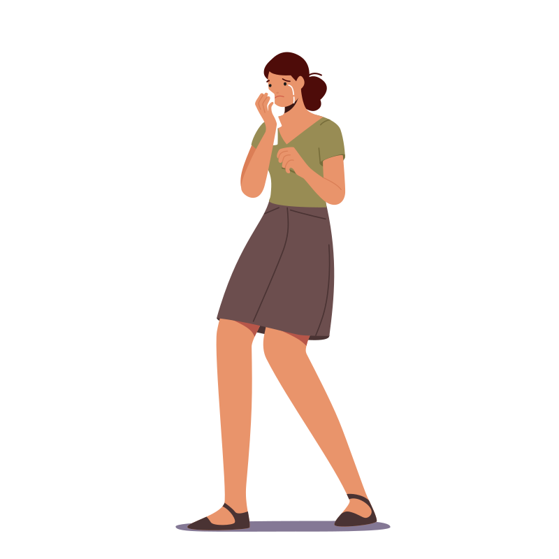 Young Woman Feeling Heartache, Crying, Wipe Tears from Face. Girl Feel Pain and Grief, Sad Female Character Express Negative Emotions, Upset Bad Mood, Melancholy, Sadness. Cartoon Vector Illustration