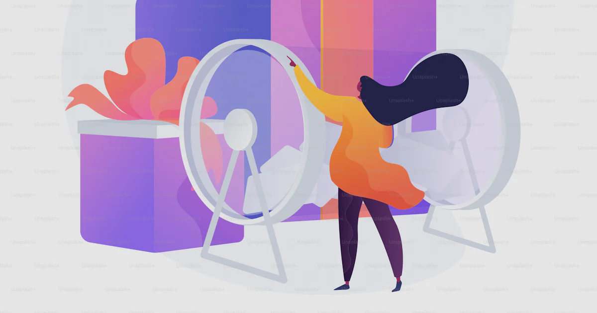 Aligned Incentives Tools Person pointing at raffle drum - Vector Illustration on Unsplash+