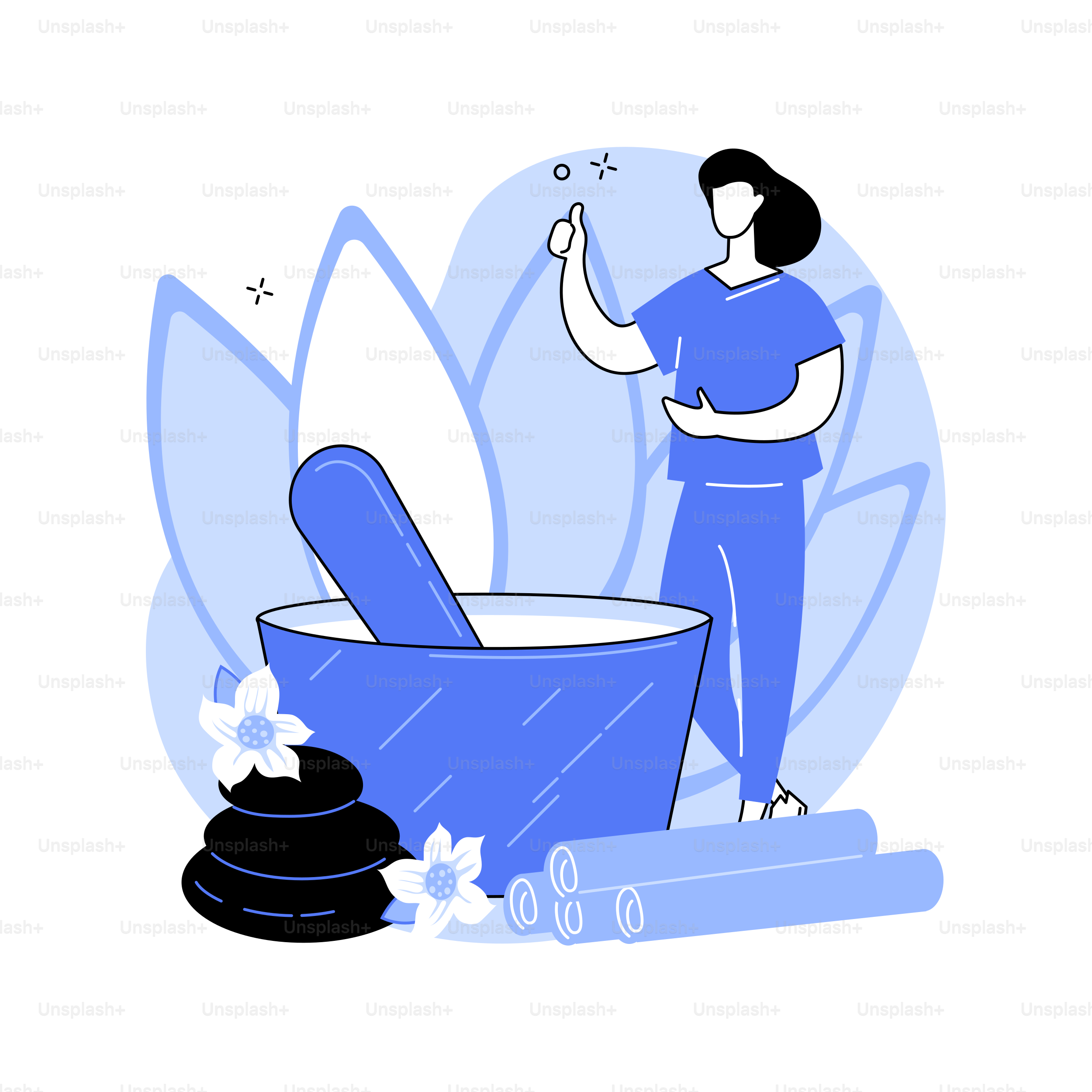 Spa salon abstract concept vector illustration. Wellness skincare, relax massage, beauty treatment, aromatherapy, professional cosmetic, body care, luxury resort, oil therapy abstract metaphor.