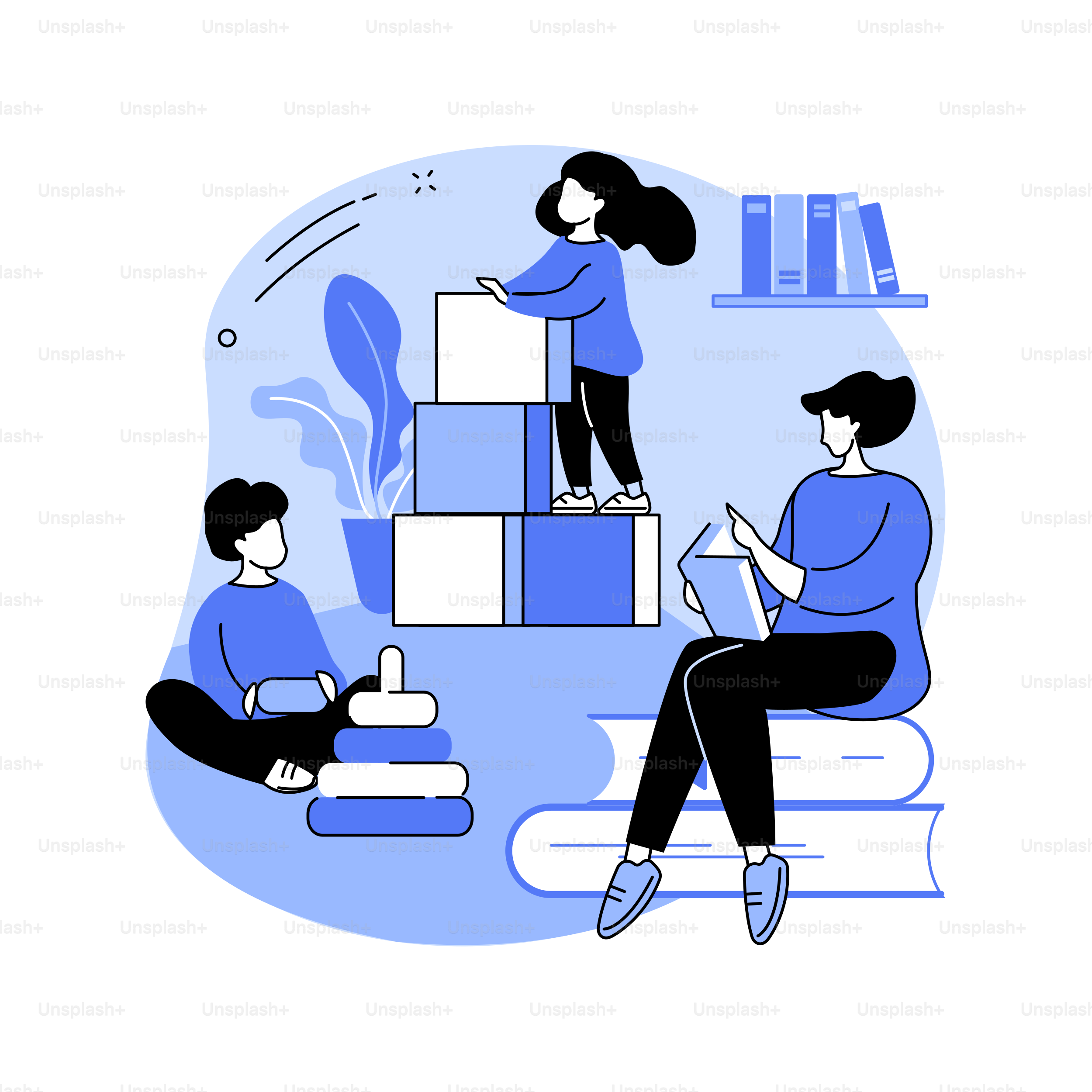 Nursery school abstract concept vector illustration. High quality pre-school program, cooperative and private nursery, educational space, bilingual kindergarten, yealding infant abstract metaphor.