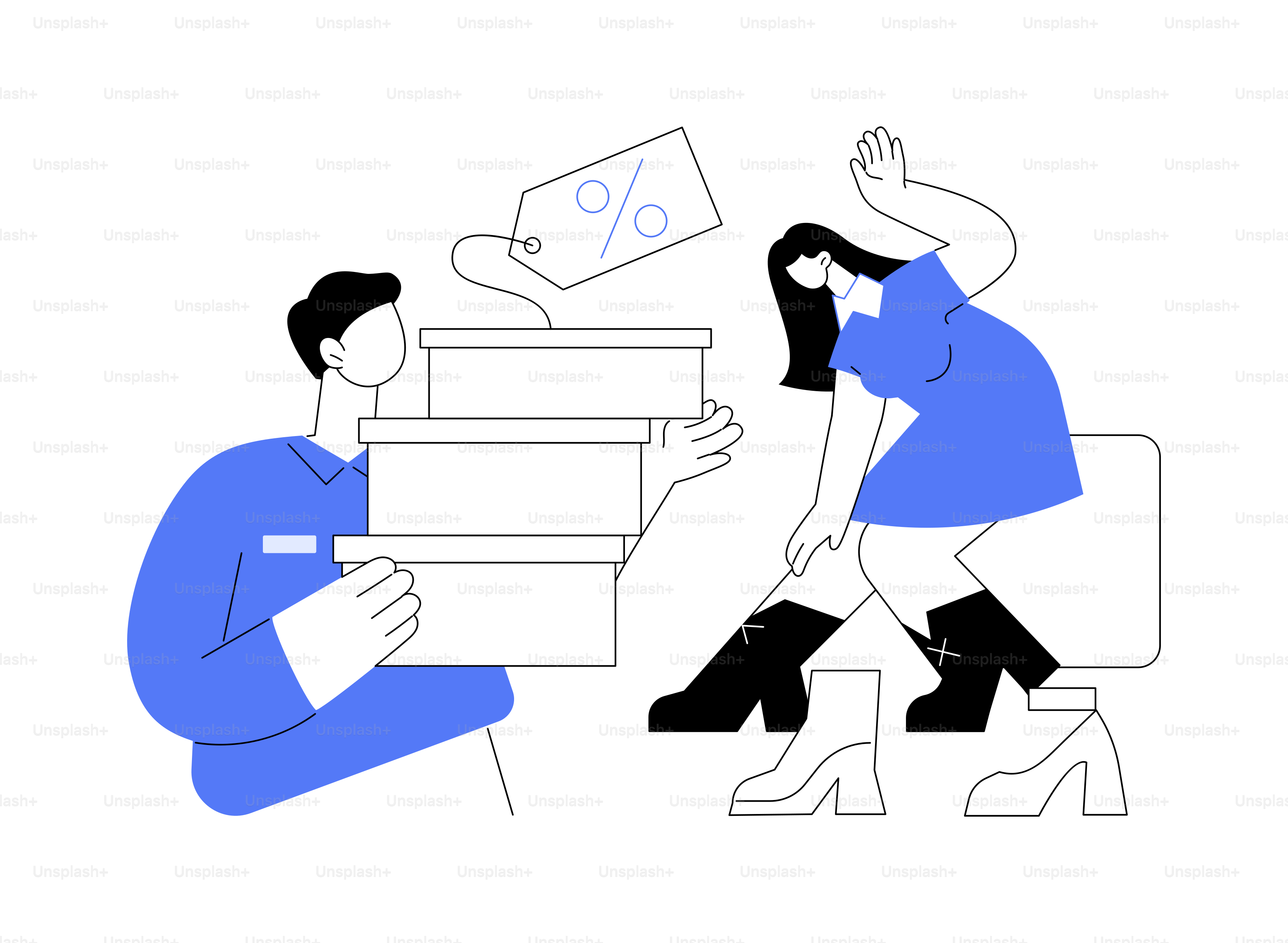 Assistant de magasin : illustration vectorielle de concepts abstraits. Achat en magasin dans un centre commercial, emploi de vendeuse boutique, service client, choix du consommateur, marché de la mode féminine métaphore abstraite.