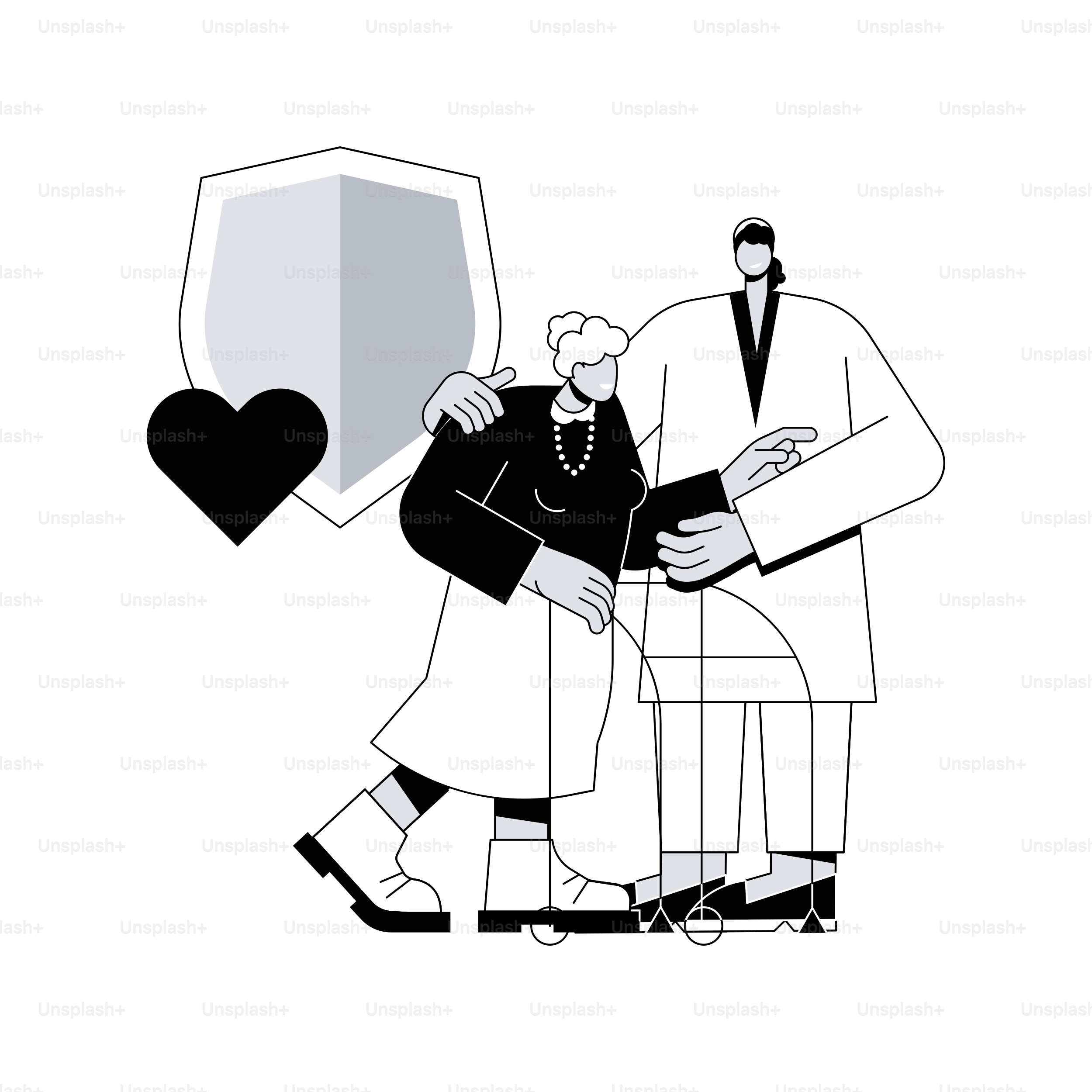 Care allowance abstract concept vector illustration. Pension contribution, old disabled person, regular care, senior woman on walker, wheelchair, home nurse, health insurance abstract metaphor.