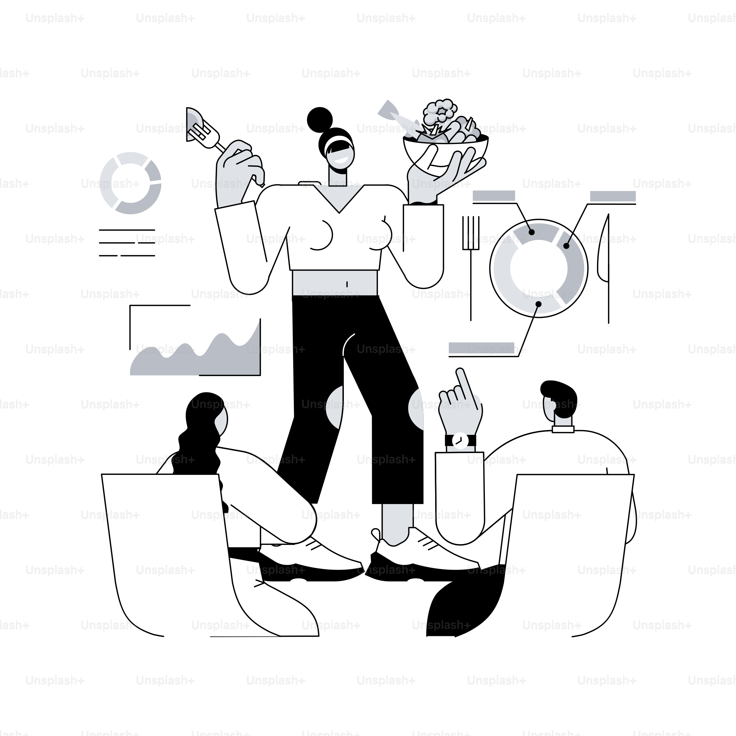 Health and nutrition workshop abstract concept vector illustration. Healthy eating workshop, nutrition habits corrective, preventive children care, learn cooking, losing weight abstract metaphor.