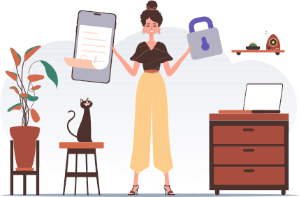 데이터 보호 개념. 스마트 계약. 그 소녀는 계약서나 문서를 들고 있습니다. 현대적이고 트렌디한 스타일. 벡터 – Unsplash의  랩톱 이미지