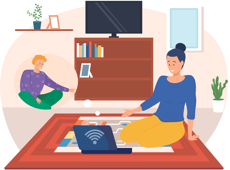 Hombre y mujer hacen videollamada. Relación a larga distancia entre amigos, pareja amorosa o matrimonio marido y mujer. Conversación en línea en el teléfono inteligente a través de Internet. Concepto de redes sociales y comunicación