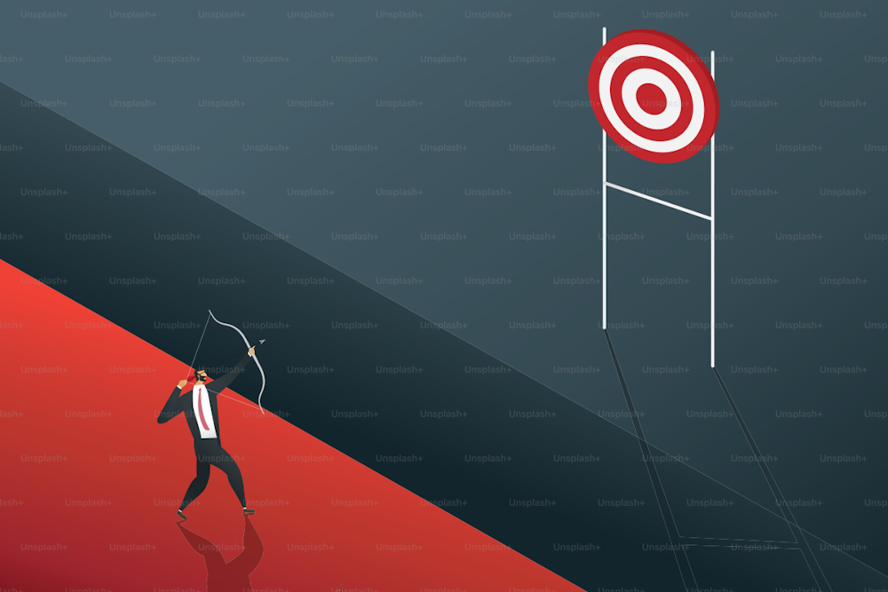 Businessman standing searching for opportunities goal. illustration Vector