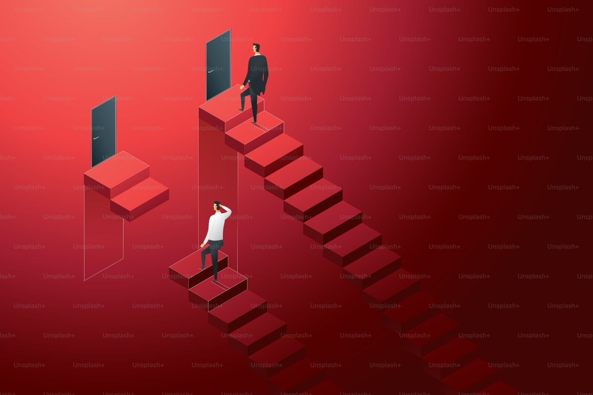 ビジネスパーソン間のキャリア機会の違い。イラストレーション:ヴェクト