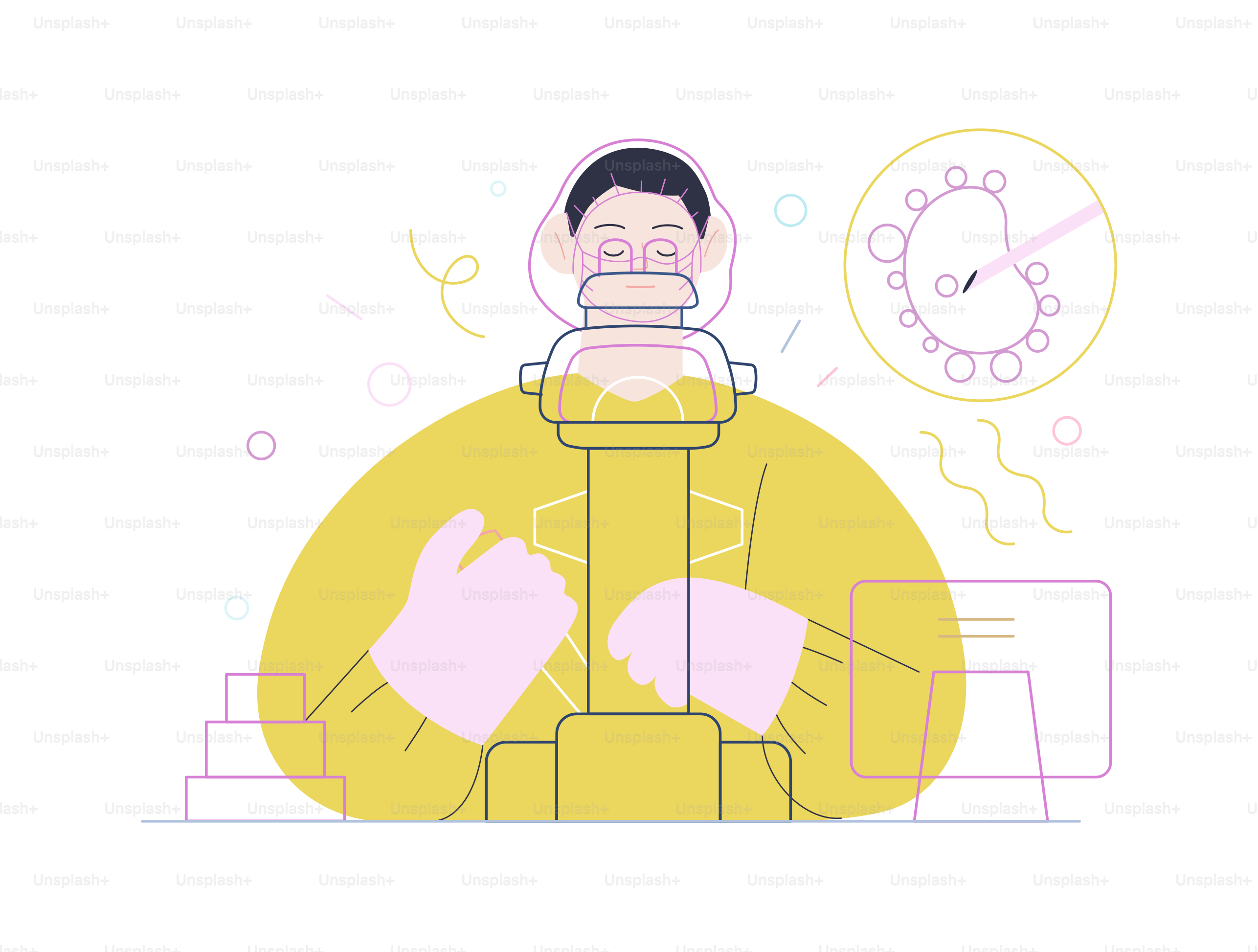 Test tube baby, in vitro fertilization, IVF -medical insurance illustration -modern flat vector concept digital illustration - laboratory assitant carrying out the procedure of IVF, medical laboratory